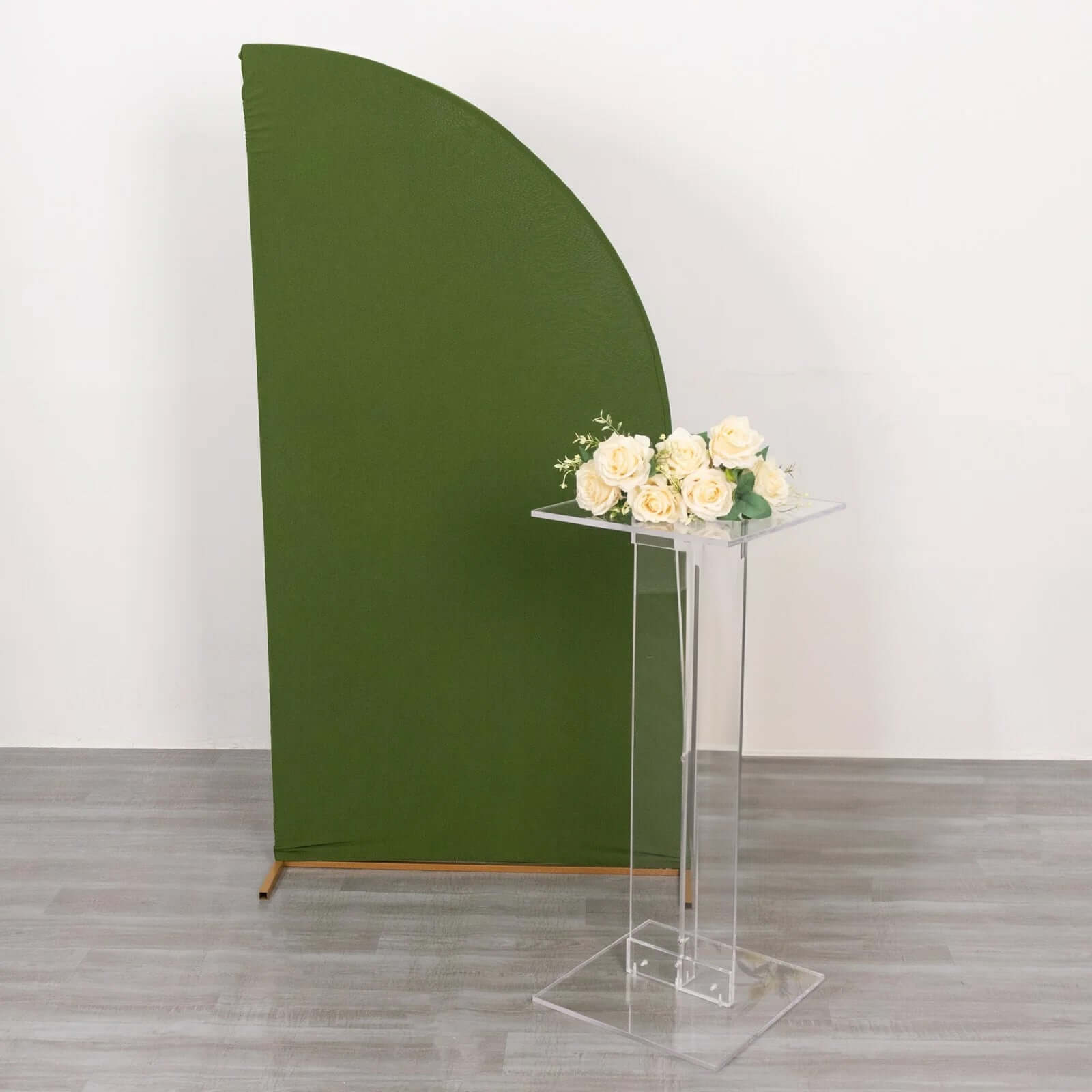 Clear Acrylic Flower Pedestal Display Stand with Square Bases - 10mm Thick, 32