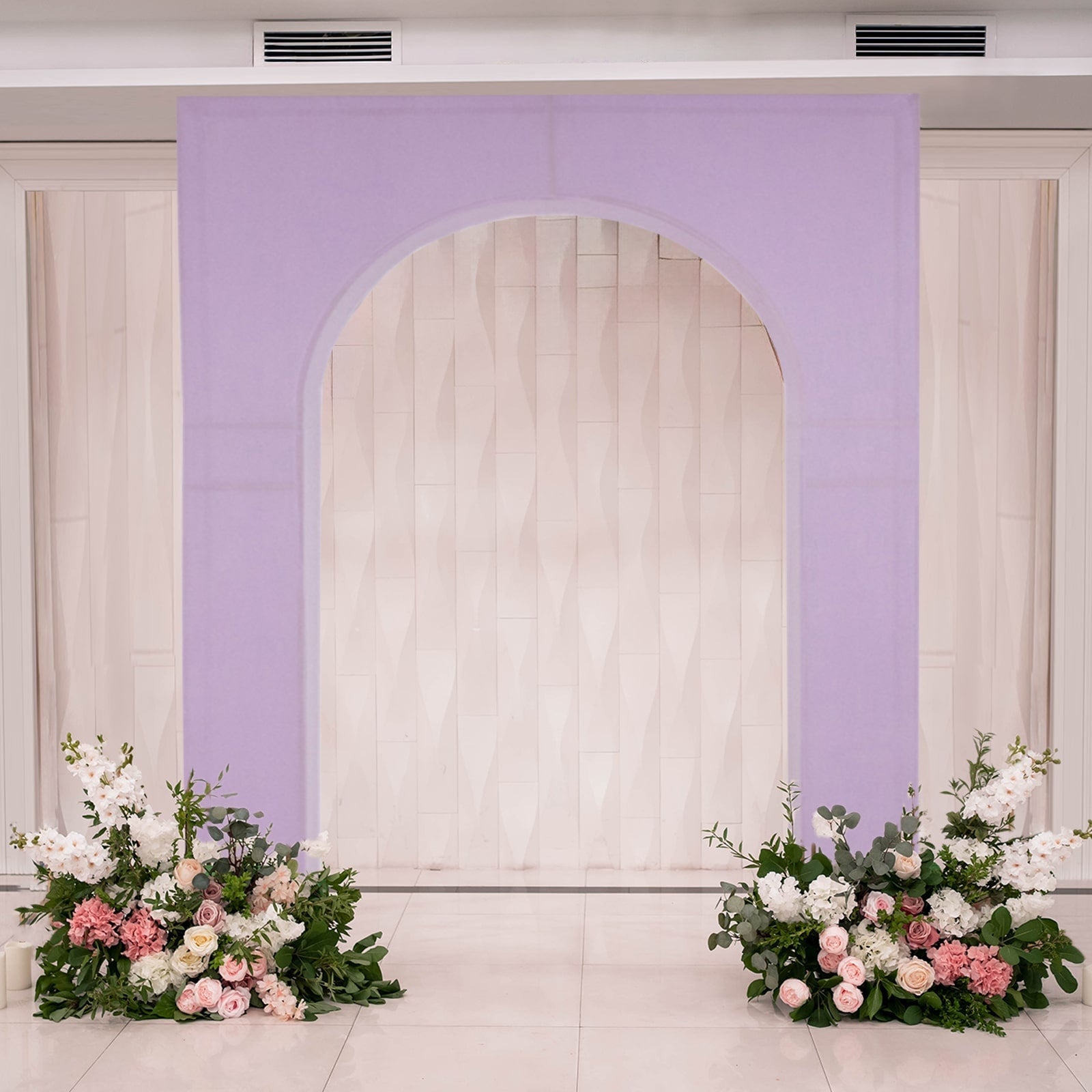 7ft Lavender Lilac Spandex Fitted Cover for Wedding Arc de Triomphe Stand