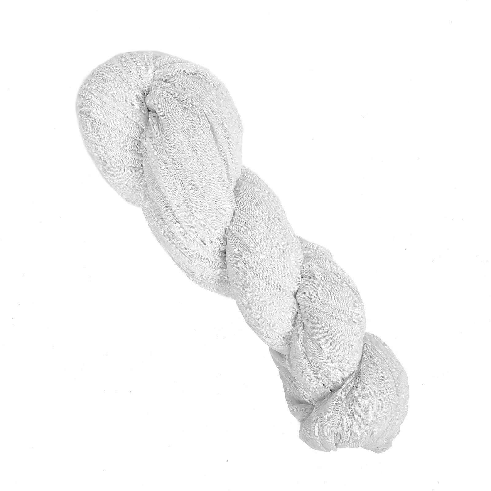 Soft White 10ft Cheesecloth Table Runner for Rustic Boho Decor