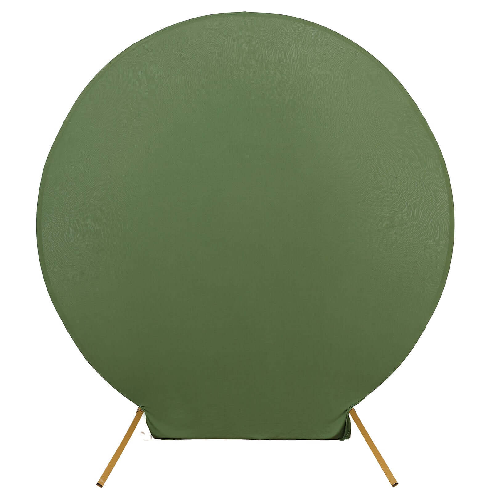 Hot Sale! 7.5ft Double - Sided Matte Olive Green Round Spandex Party Backdrop Stand Cover