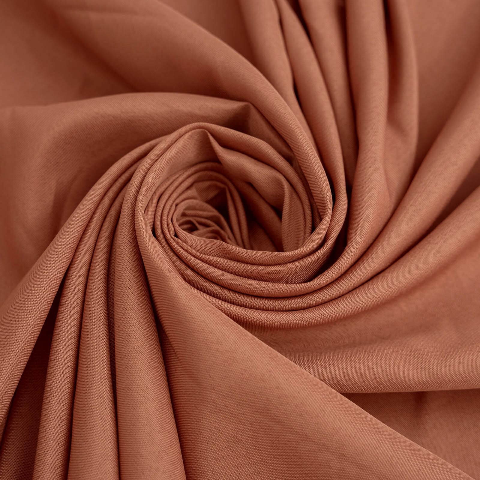Superb 90x90 Square Polyester Tablecloth in Terracotta (Rust) - Wrinkle-Free & Durable