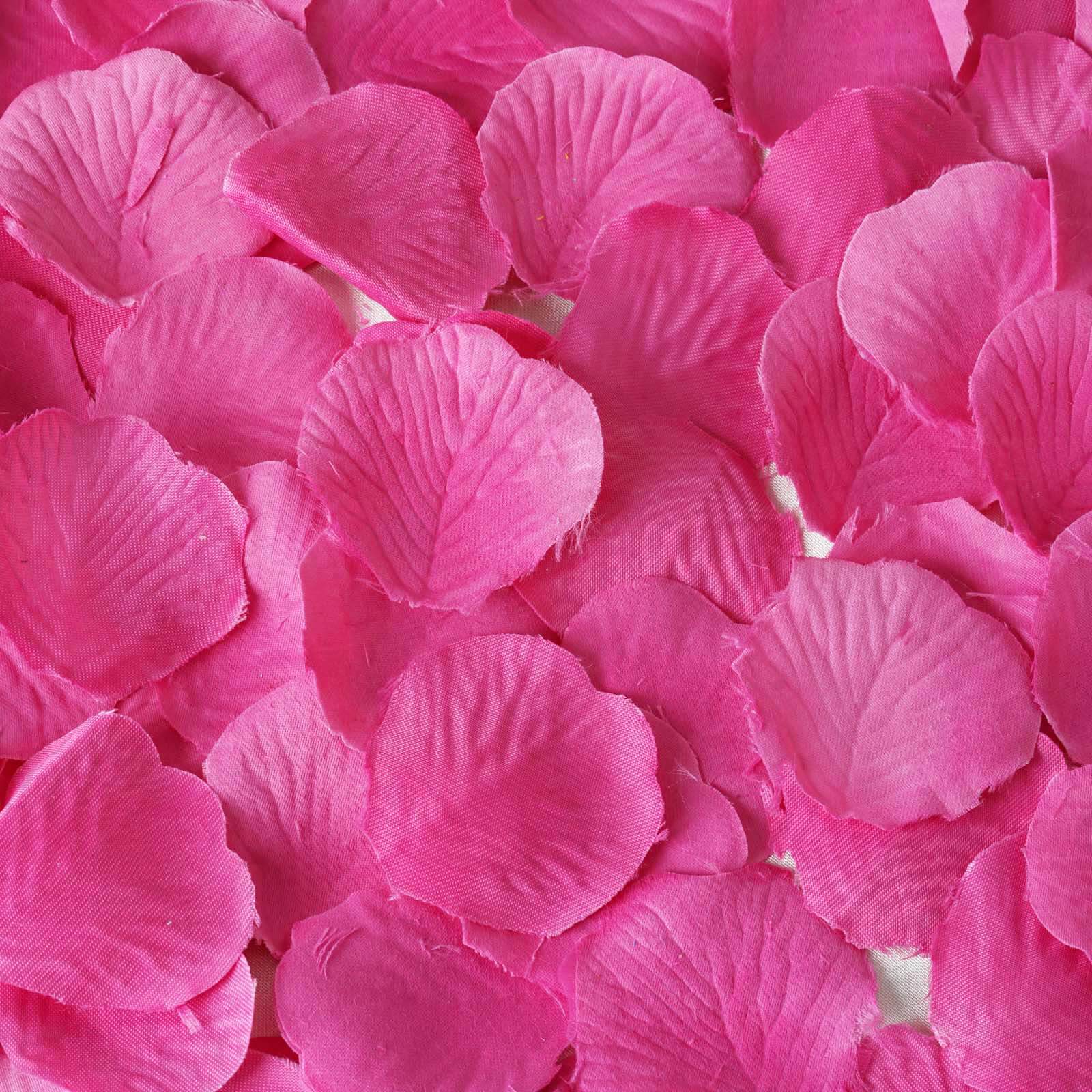 500-Pack Fuchsia Silk Rose Petal Confetti - Ideal for Table and Floor Decor