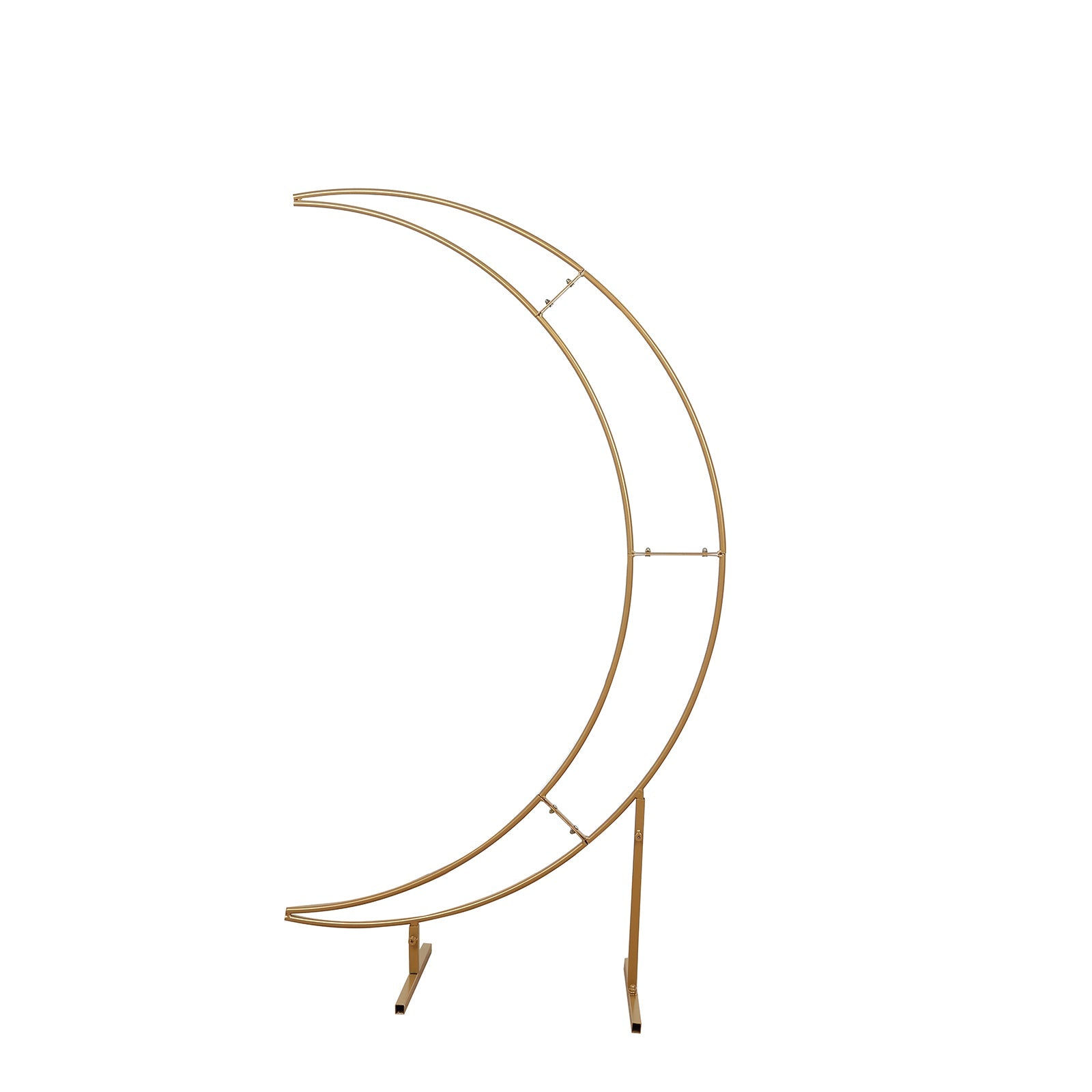 4ft Gold Metal Half Crescent Moon Wedding Arbor - Ideal Table Top Centerpiece