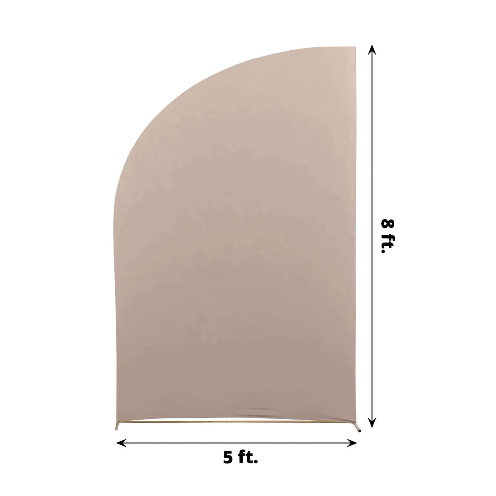 Hot Sale! 8ft Nude Spandex Fitted Cover for Half Moon Wedding Backdrop Stand