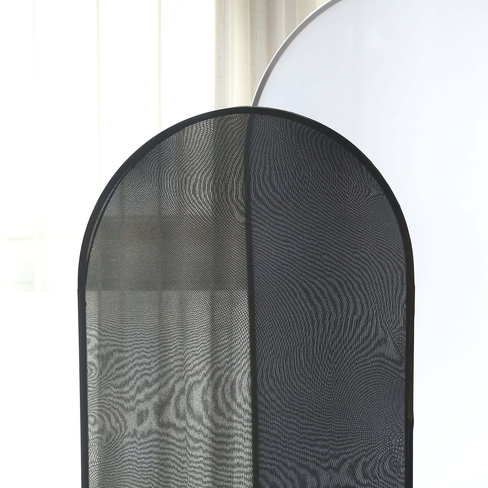Exclusive 5ft Matte Black Spandex Fitted Cover for Round Top Wedding Arch