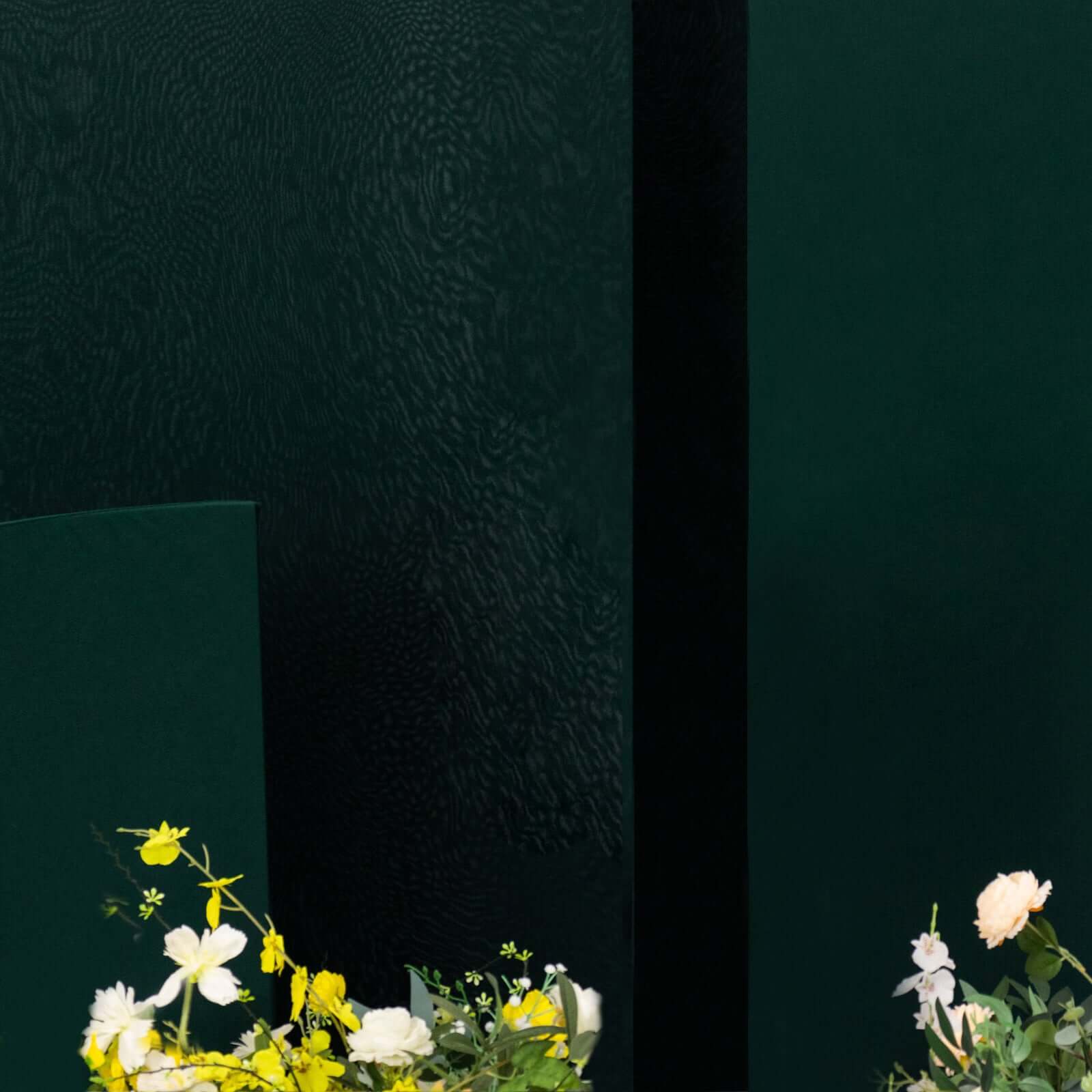 Custom-Fit Set of 4 Matte Hunter Emerald Green Spandex Half Moon Wedding Arch Backdrop Covers in 4 Sizes