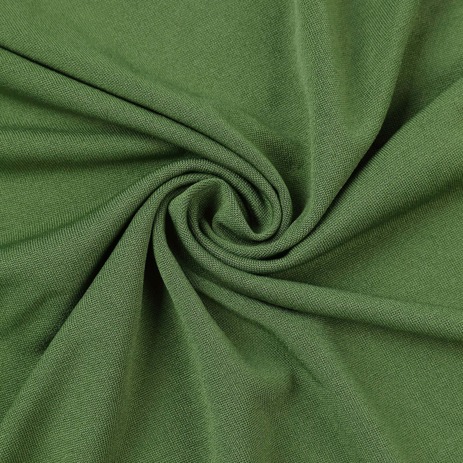Hot Sale! 7.5ft Double - Sided Matte Olive Green Round Spandex Party Backdrop Stand Cover
