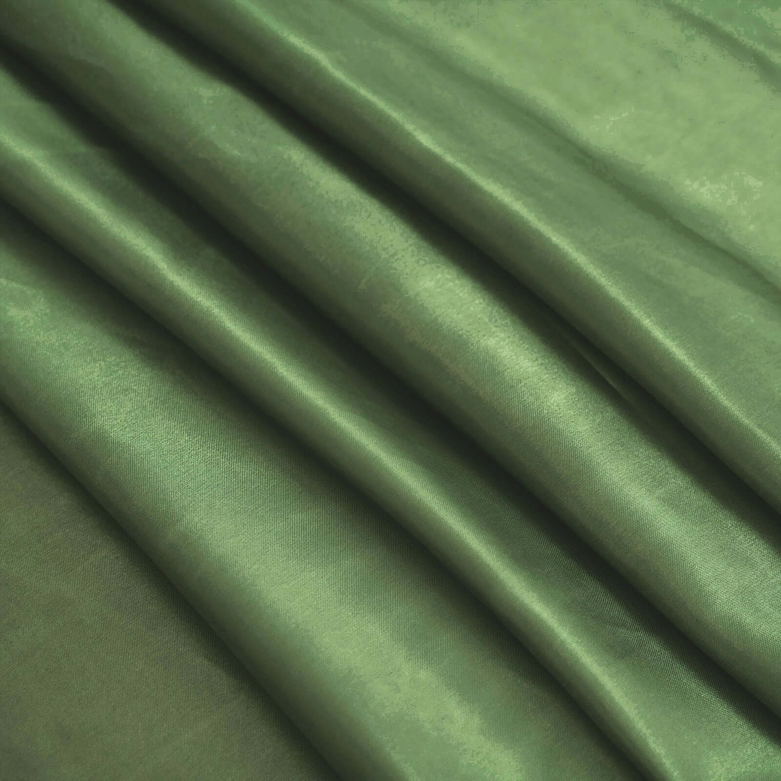 Stylish Seamless Olive Green Satin 120-Inch Round Tablecloth