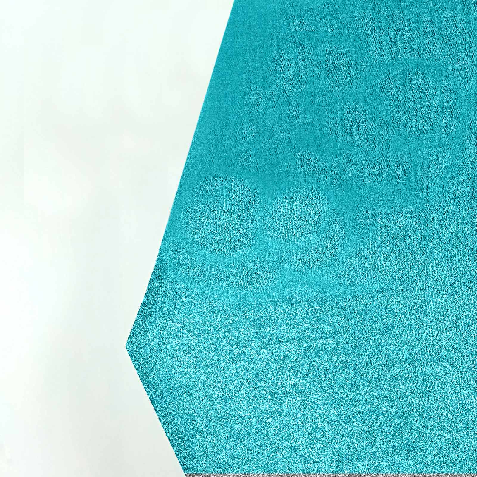 Exclusive 8ft x 7ft Turquoise Metallic Shimmer Tinsel Spandex 2-Sided Wedding Arbor Backdrop