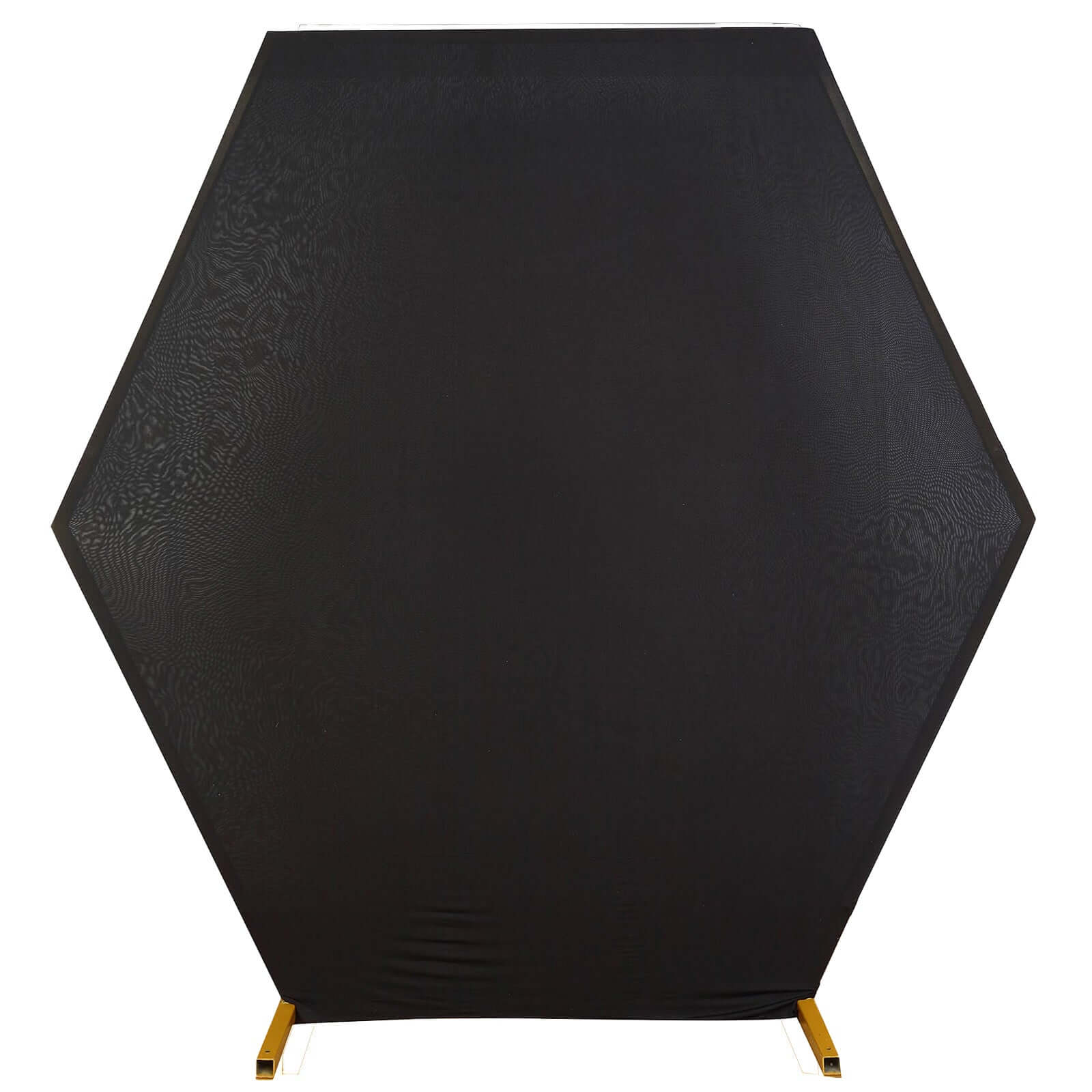8ft x 7ft Double-Sided Black Spandex Snug-Fit Hexagon Wedding Arbor Backdrop Cover