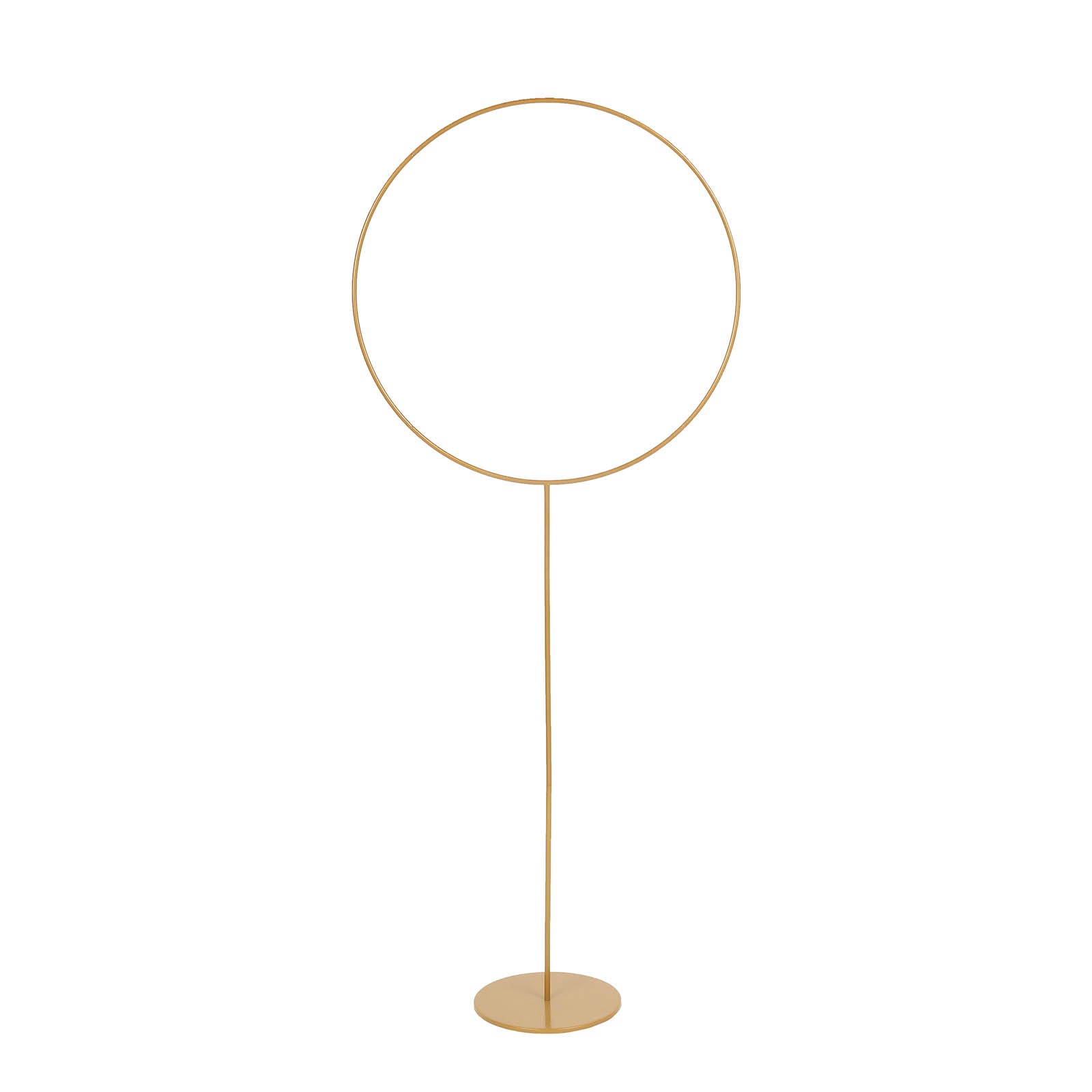 Adjustable Height 7ft Gold Metal Balloon Column with Hoop Flower Pillar Stand, Ideal for Table Centerpiece