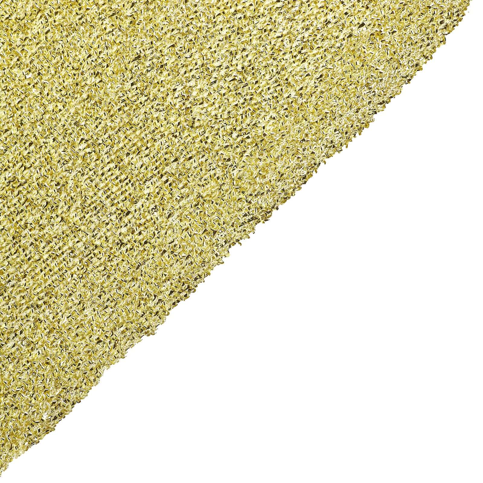 8ft x 7ft Champagne Double-Sided Metallic Shimmer Tinsel Spandex Hexagon Wedding Arbor Backdrop