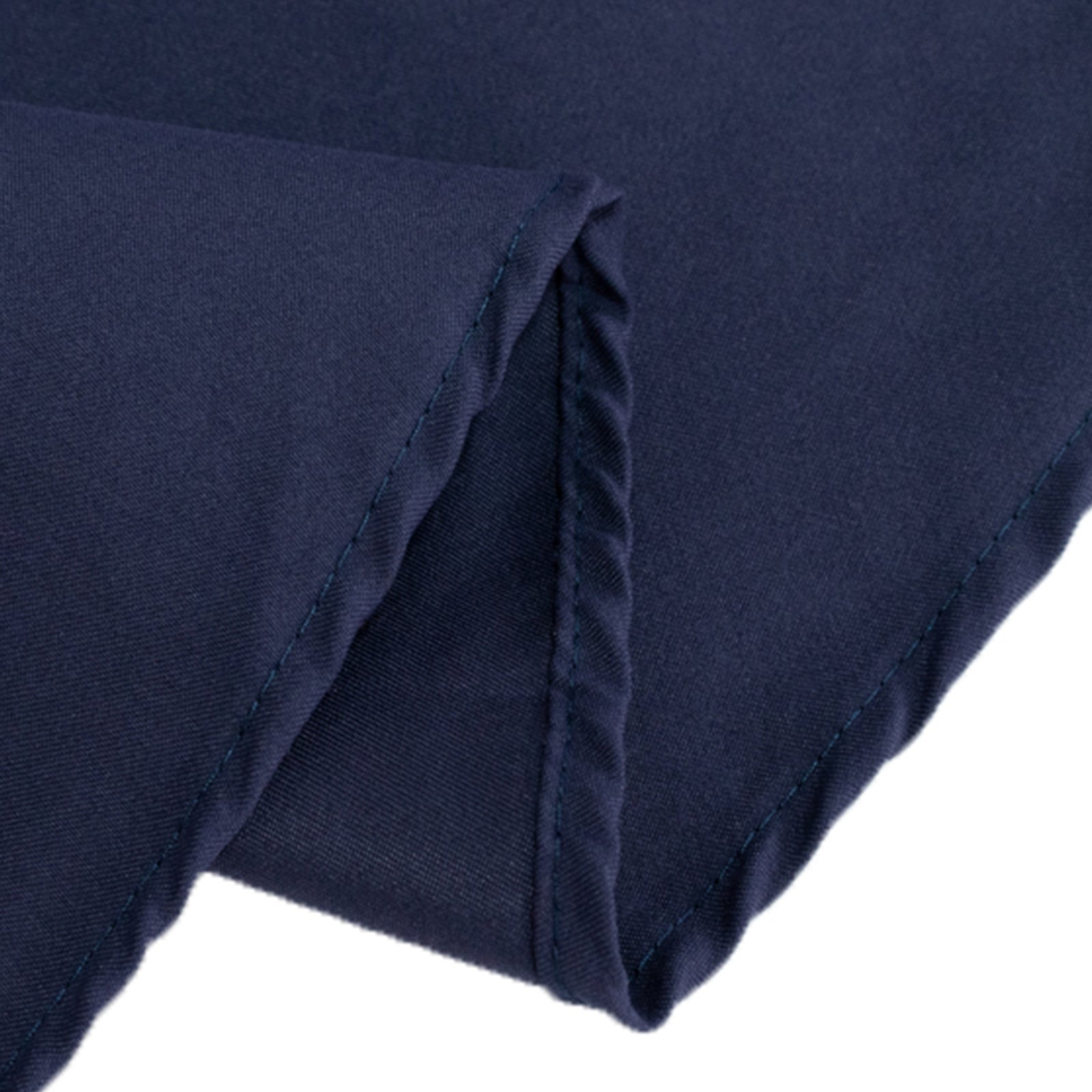 Navy Blue 70" Wrinkle-Resistant Cotton Blend Round Tablecloth - Perfect for Events!