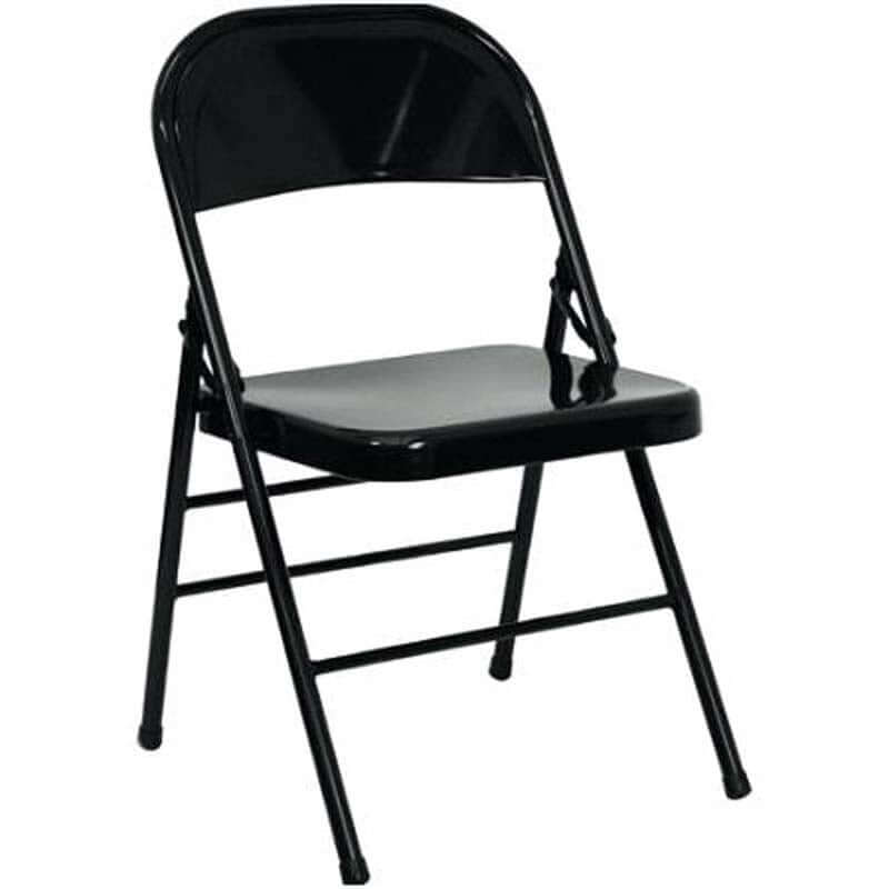 Black Premium 220GSM Spandex Stretch Fitted Chair Cover with Foot Pockets for Folding Chairs - Great for Events!