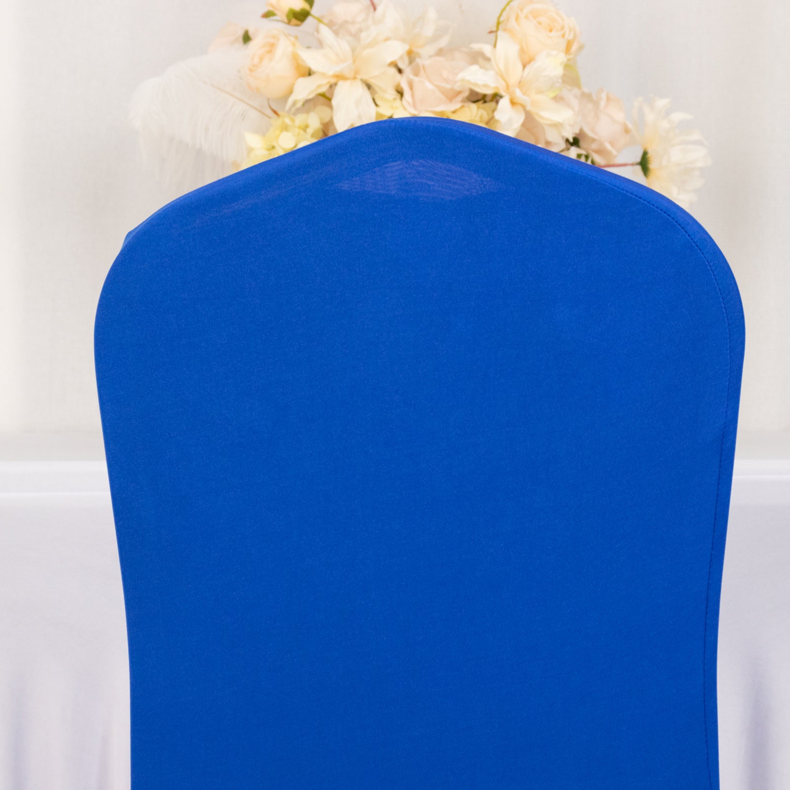 Royal Blue Premium 220GSM Stretch Spandex Chair Cover with Foot Pockets for Banquets