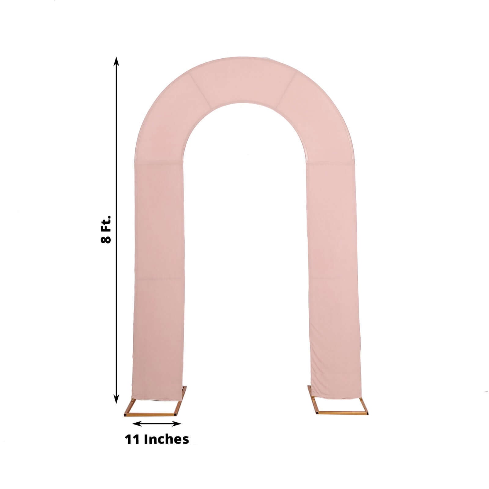 Hot Sale! 8ft Dusty Rose Spandex U-Shaped Fitted Slipcover for Wedding Arch Backdrop