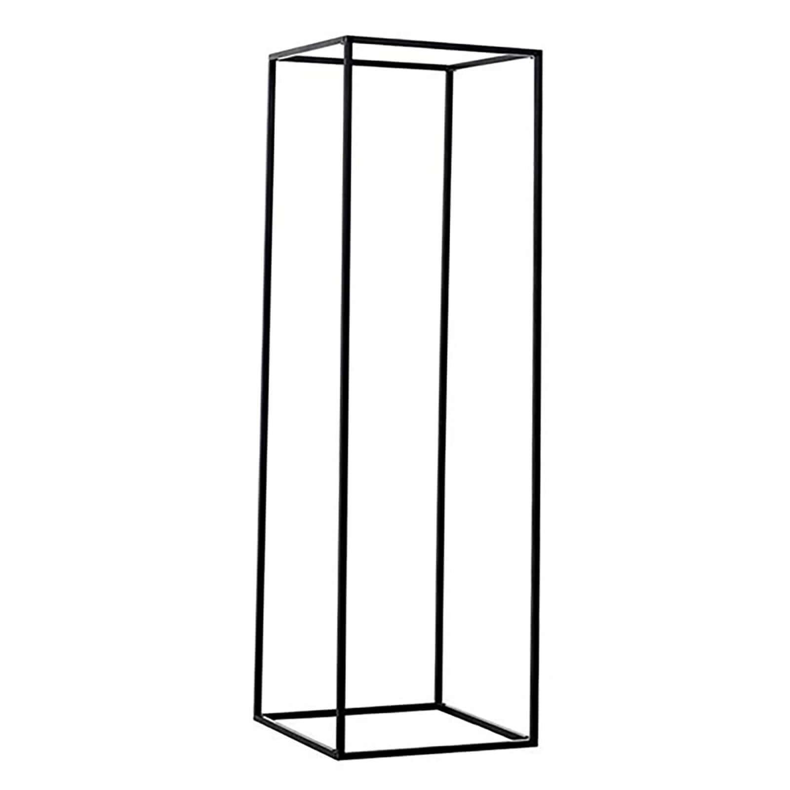 2-Pack Matte Black Metal Geometric Wedding Flower Stand - Ideal for Sophisticated Floral Arrangements