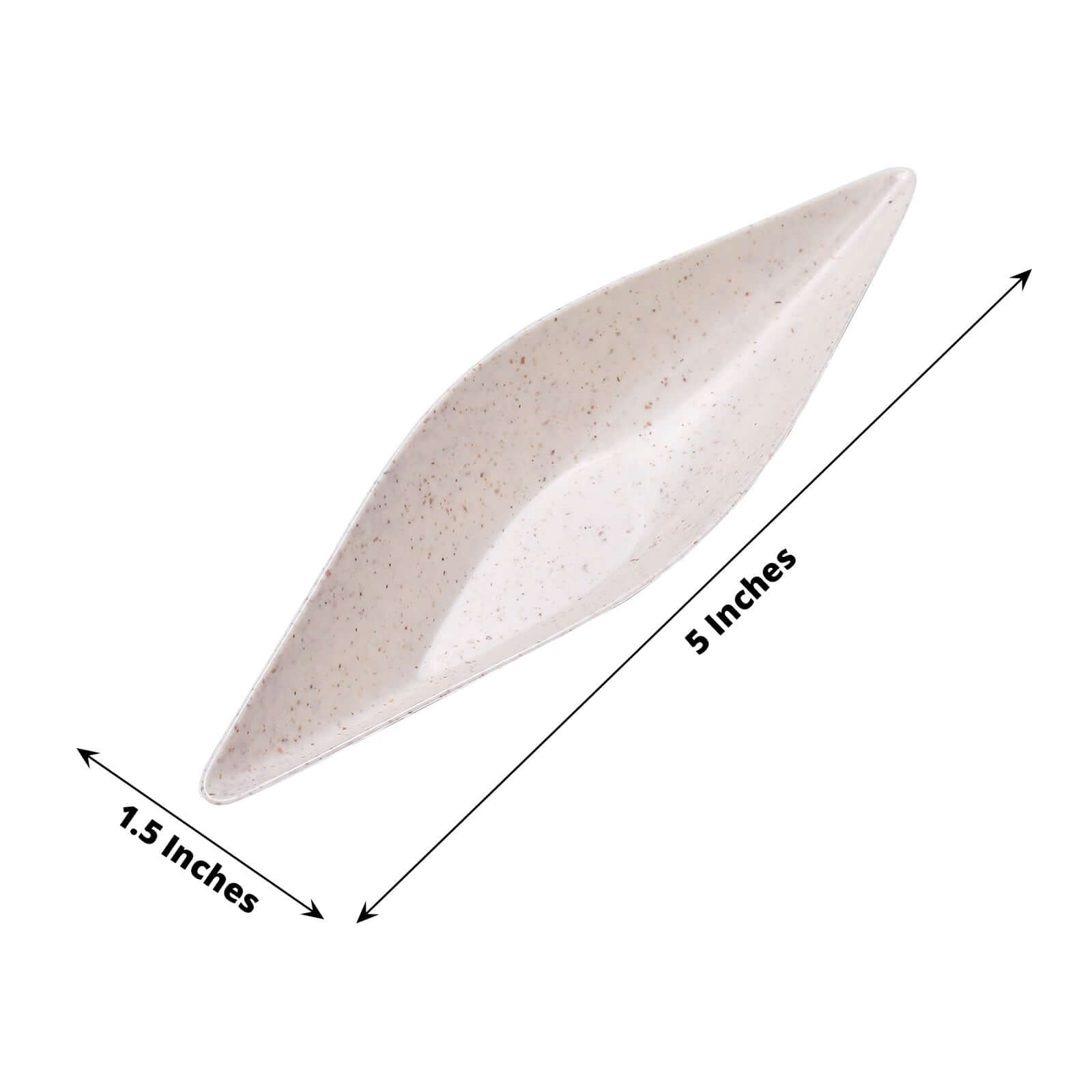 Hot! 24-Pack Biodegradable Mini Wheat Straw Fiber Boat-Shaped Snack Plates for Desserts