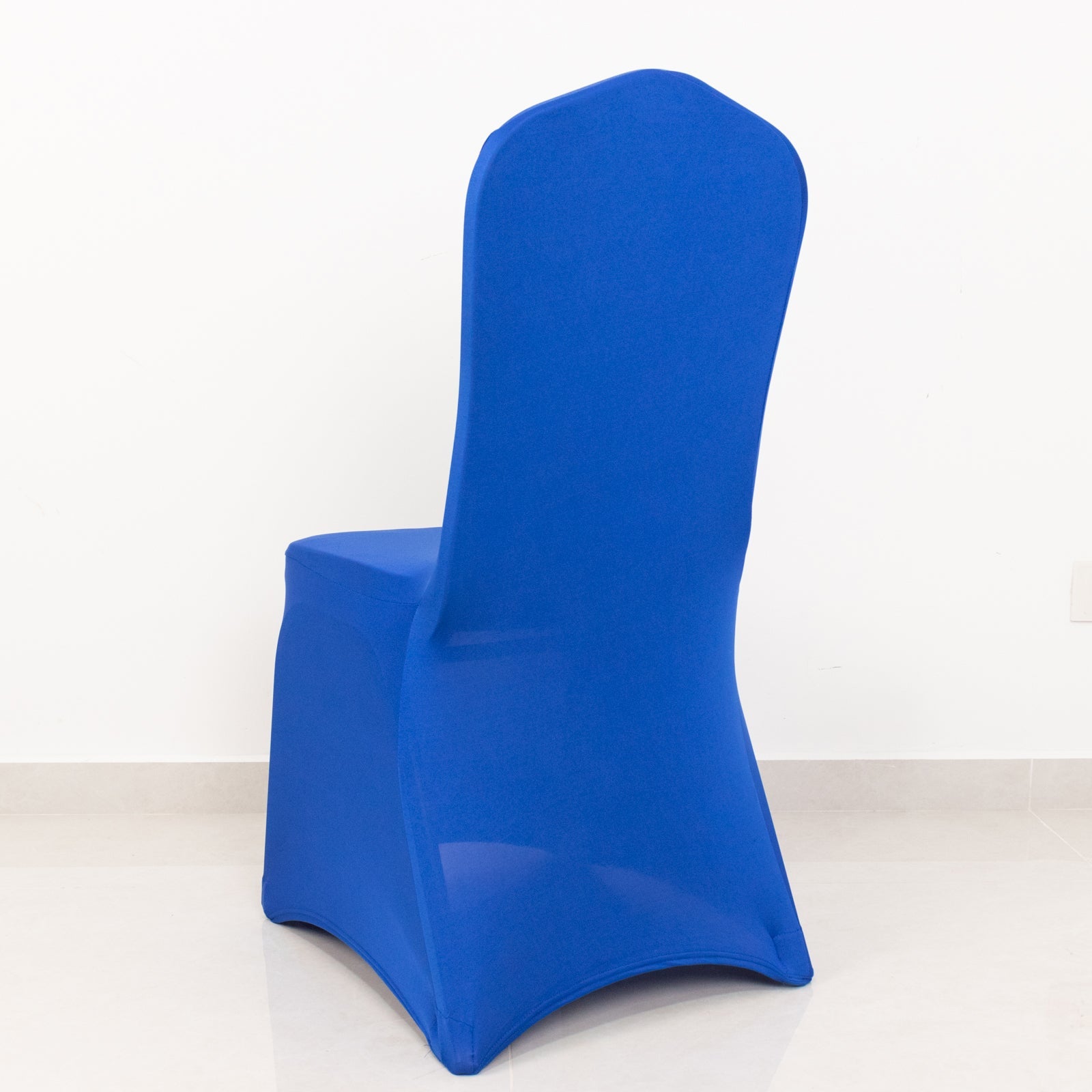 Royal Blue Premium 220GSM Stretch Spandex Chair Cover with Foot Pockets for Banquets