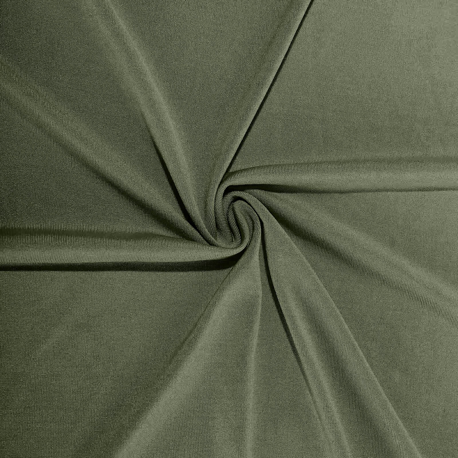 Easy - Maintain Stretch Fitted Spandex Round Cocktail Table Cover in Dusty Sage Green for 24 - 32 Inch Tables