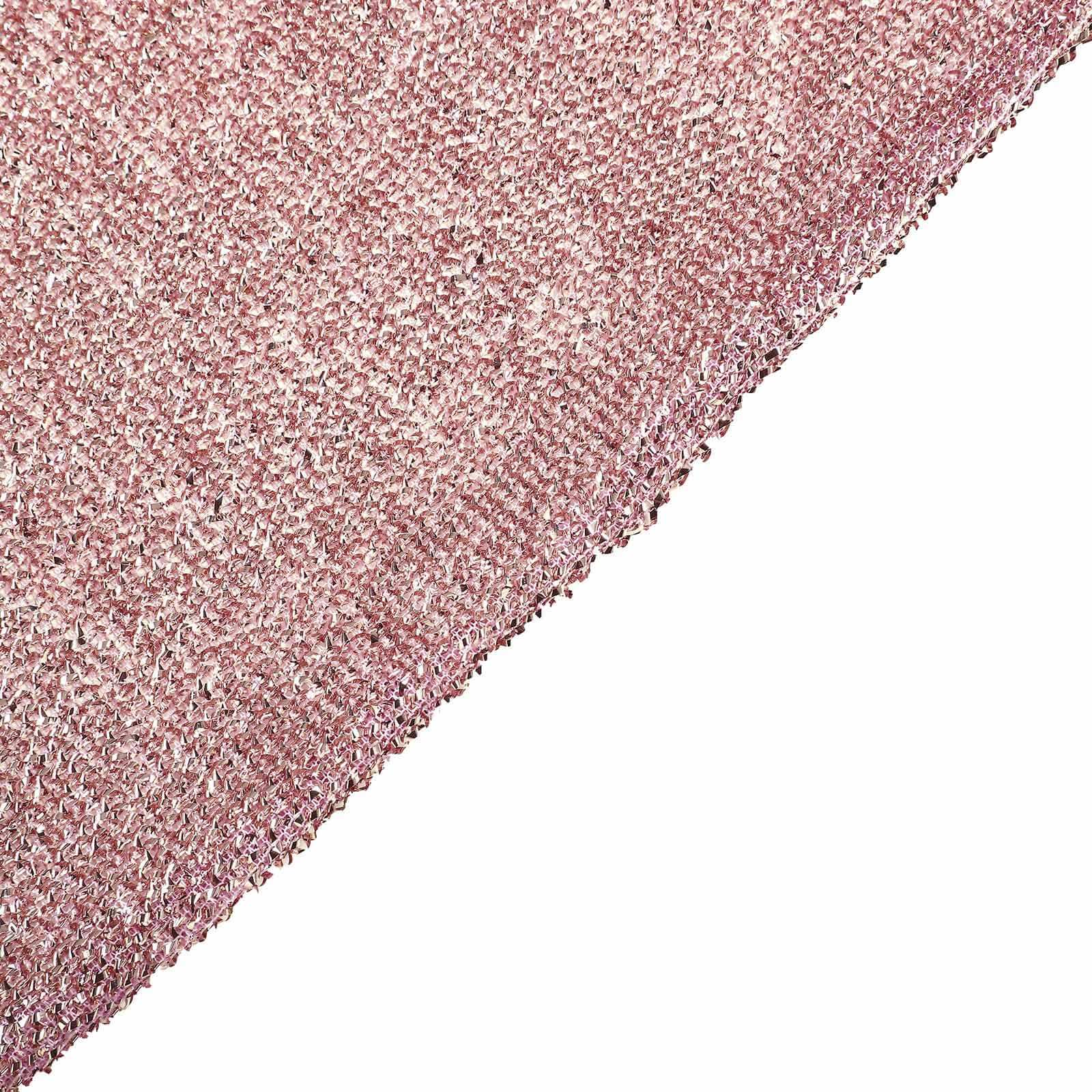 Special Offer! 8ft x 7ft Rose Gold Metallic Shimmer Tinsel Spandex Two - Sided Hexagon Wedding Arbor Backdrop Cover