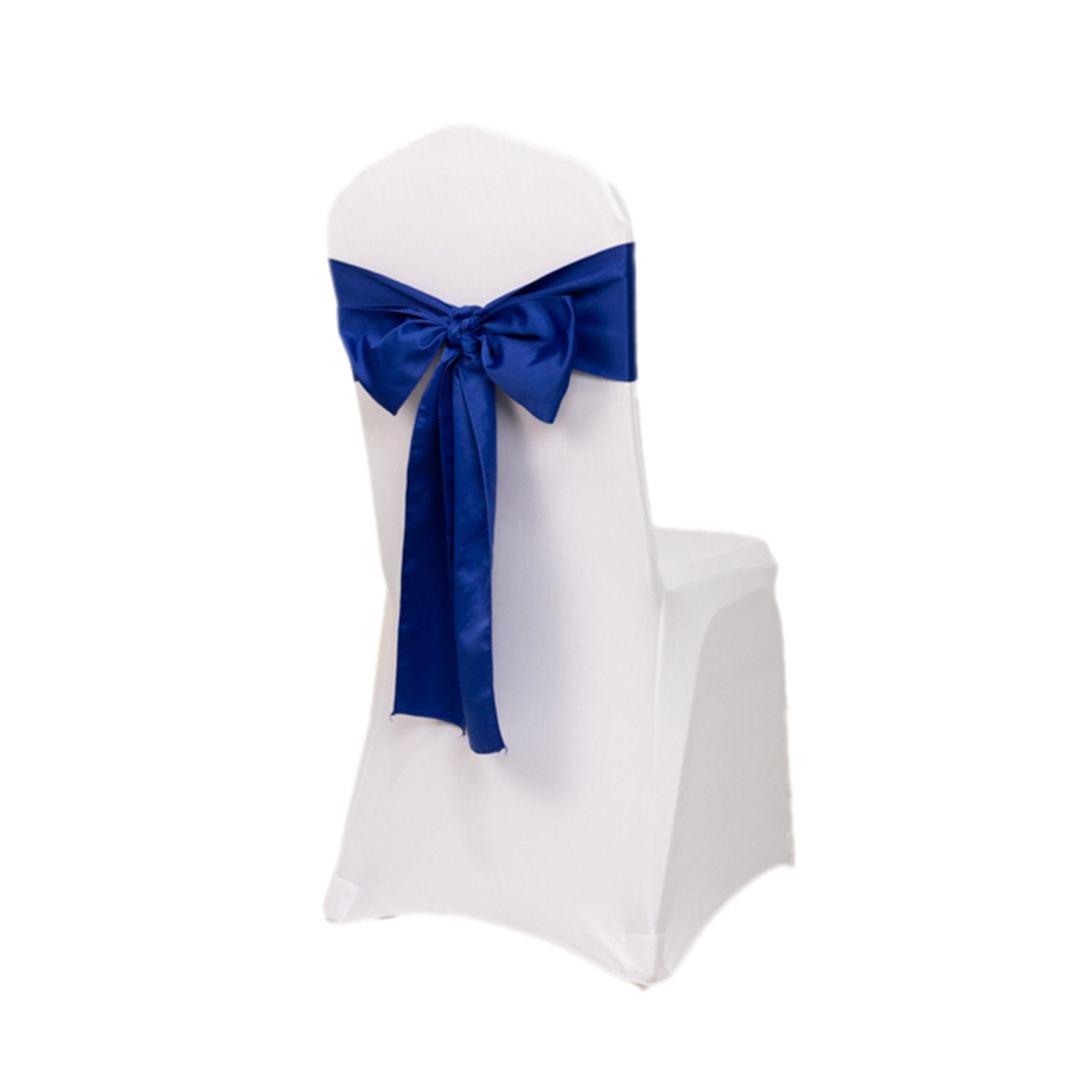 Get 5-Pack Royal Blue Lamour Satin Chair Sashes (6x106) - Stylish Reusable Decor