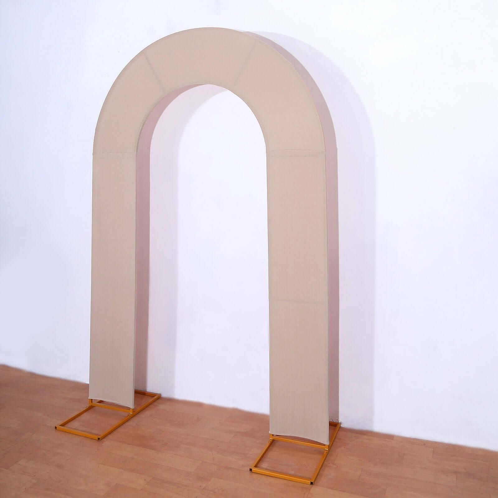 Hot! 8ft Nude Spandex U-Shaped Wedding Arch Cover, Double-Sided Slipcover
