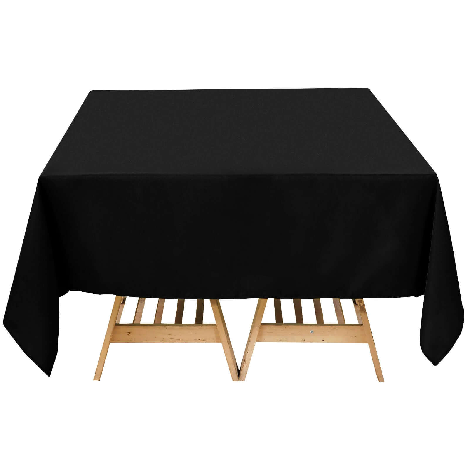 Hot! 70x70 Black 220GSM Wrinkle-Resistant Premium Polyester Square Tablecloth