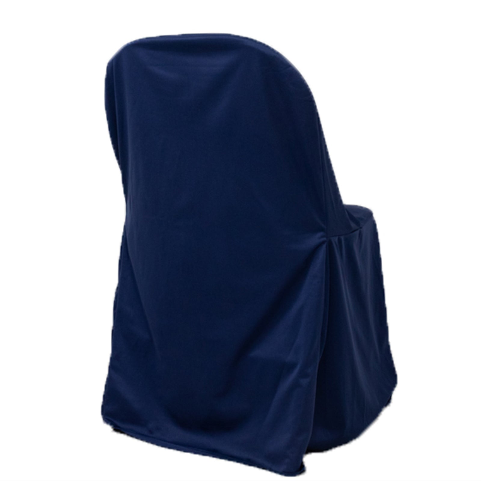 Navy Blue Premium Scuba Stretch Wrinkle-Free & Durable Folding Chair Cover - Instant Elegance!