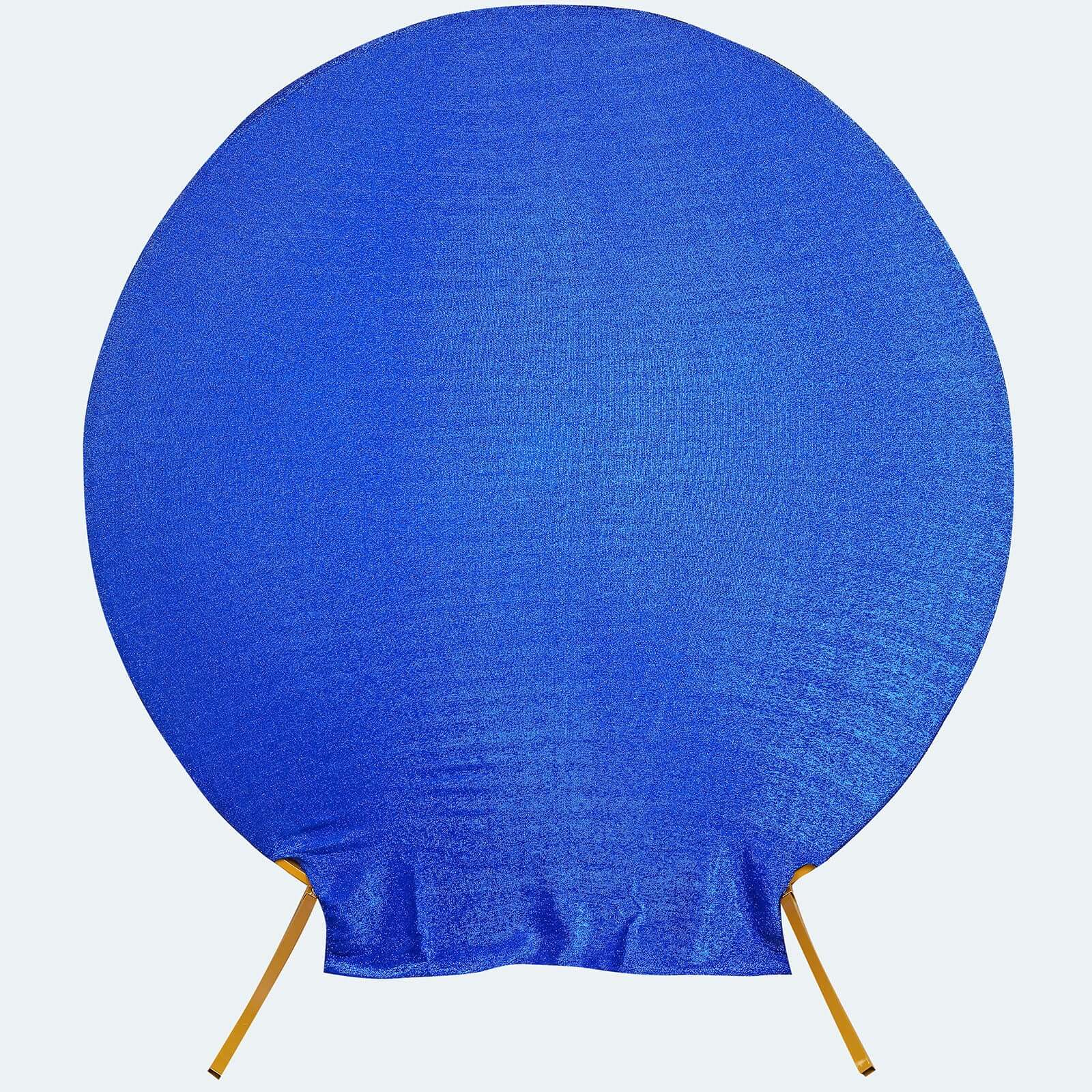 7.5ft Royal Blue Metallic Shimmer Tinsel Spandex Double-Sided Wedding Arch Cover - Ideal Photo Backdrop
