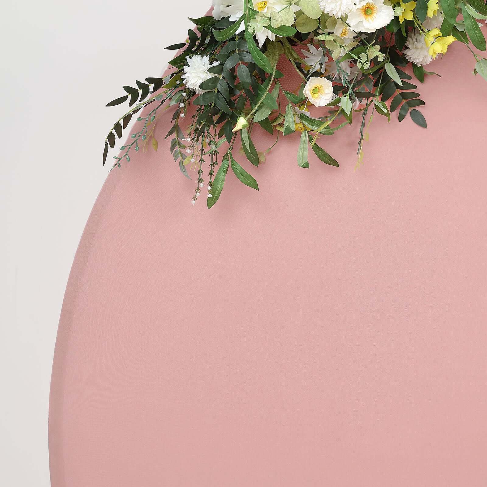 7.5ft Dusty Rose Spandex Party Backdrop Cover - Double-Sided Fit!