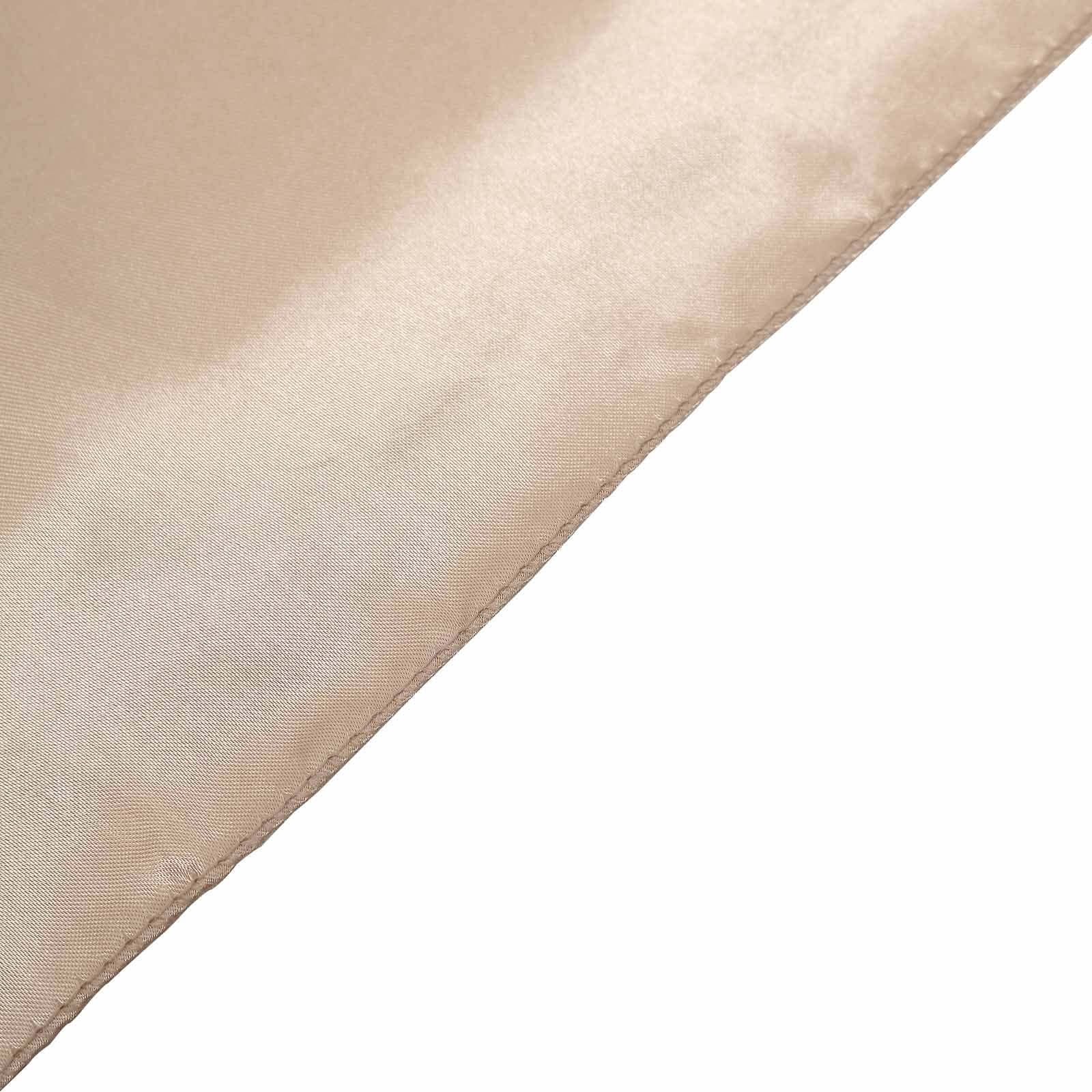 Durable Nude Satin Self-Tie Chair Cover for Folding, Dining & Banquet Chairs