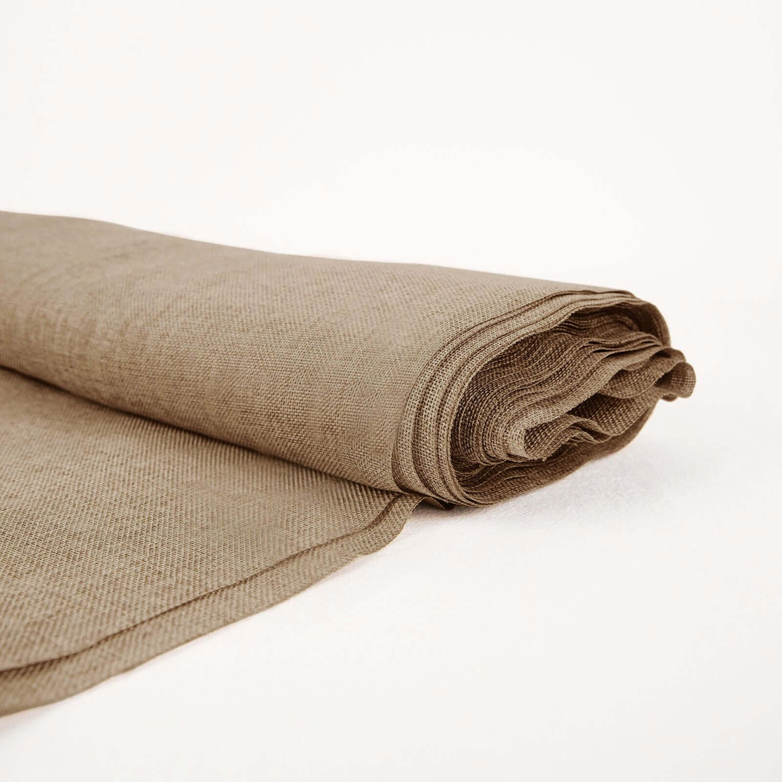 54-Inch Wide, 10-Yard Natural Faux Burlap Fabric Roll for DIY Crafts