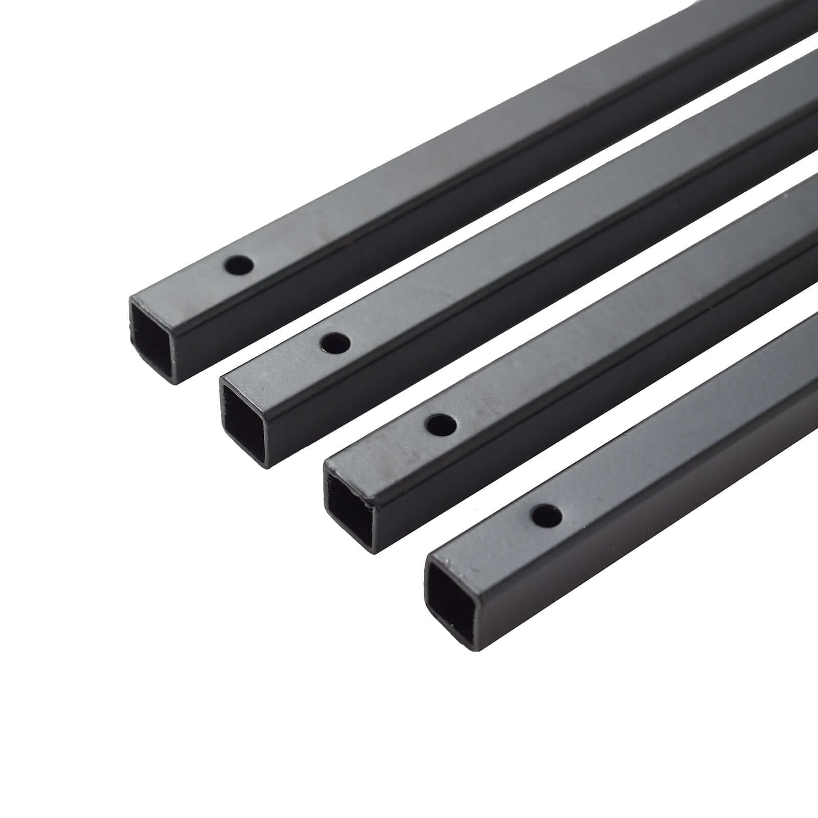 2-Pack Matte Black Metal Geometric Rectangular Flower Stand - Ideal for Upscale Wedding Arrangements
