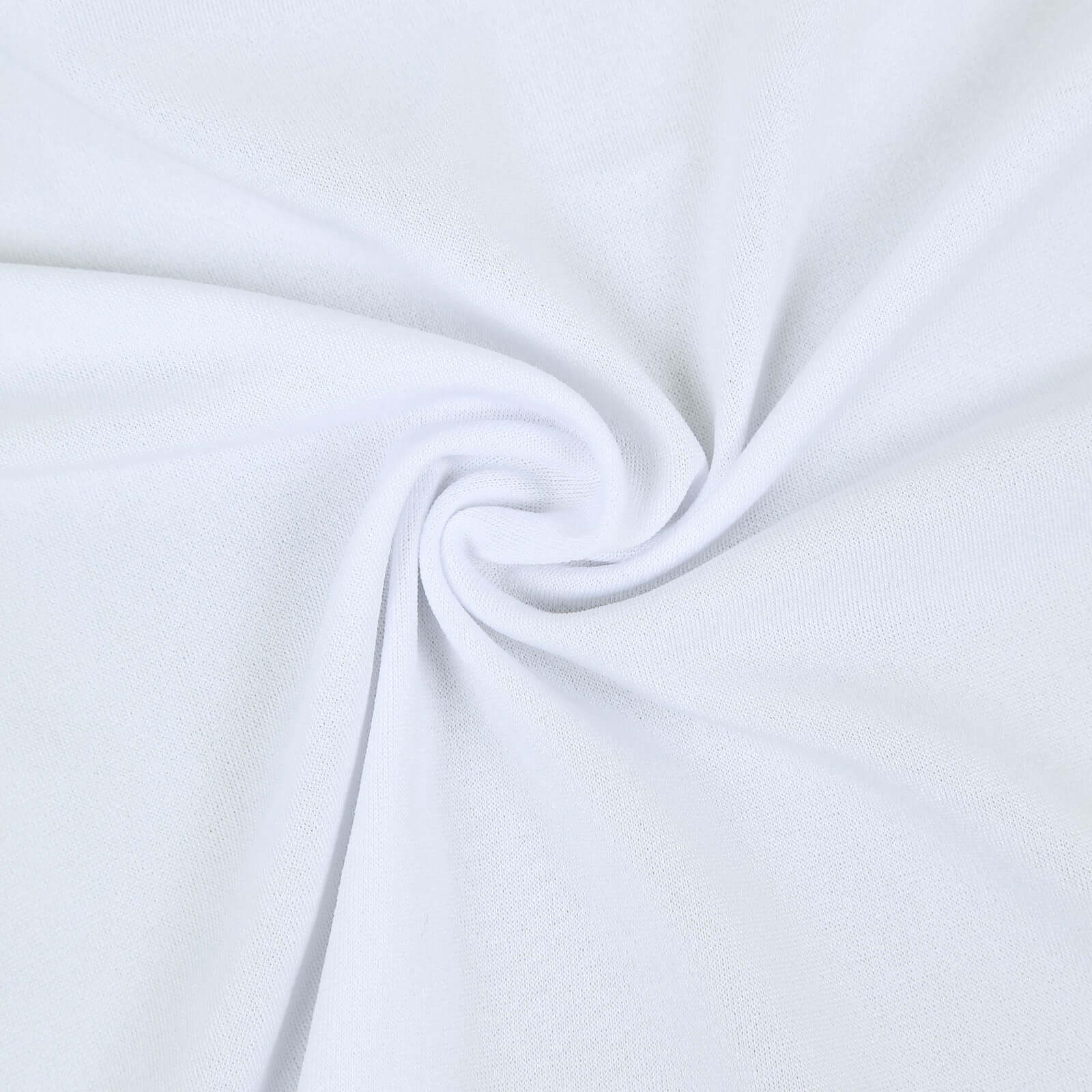 Custom-Fit 6ft Matte White Spandex Half Moon Chiara Wedding Arch Backdrop Stand Cover - Perfect for Weddings!