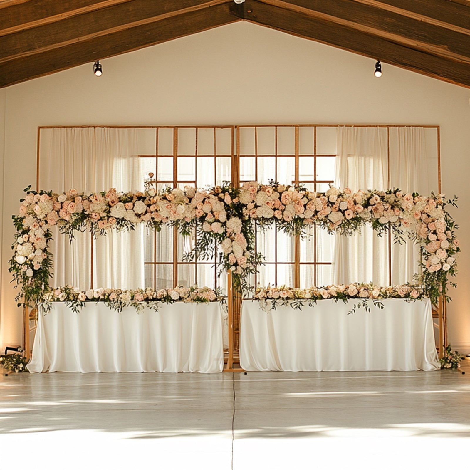Hot Sale! 6ft x 12ft Freestanding Gold Rectangular Arbor Backdrop Stand for Party Decor