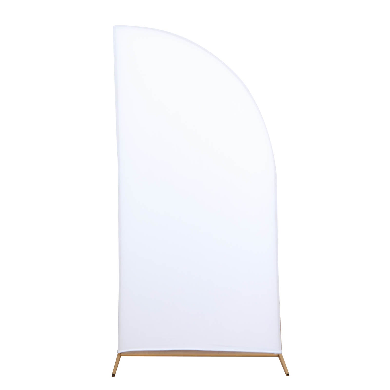 7ft Matte White Spandex Custom-Fit Double-Sided Half Moon Wedding Arch Backdrop Cover