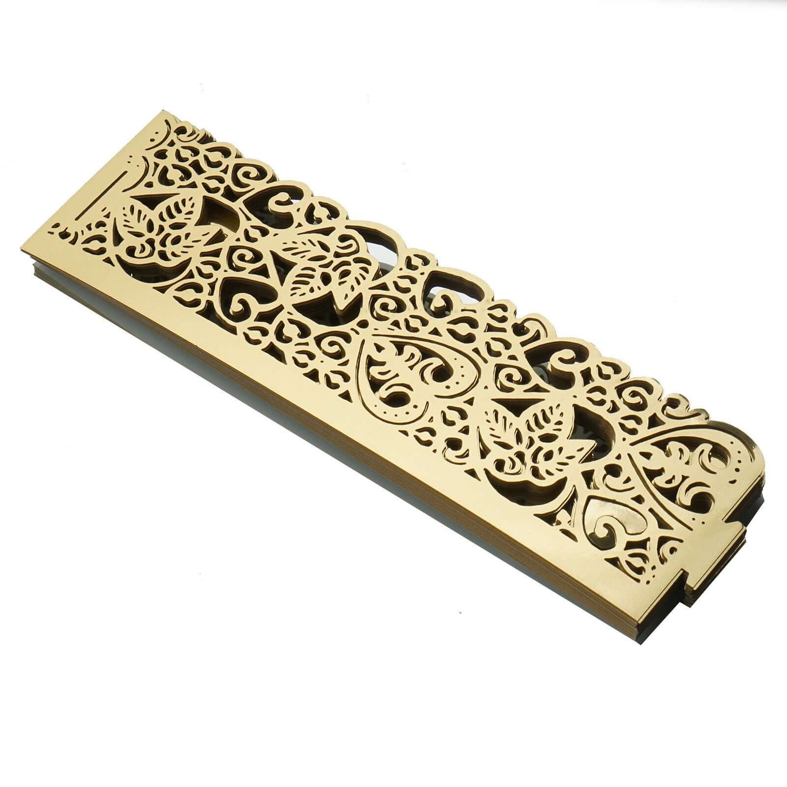 20-Pack Gold Foil Floral Lace Design Paper Wraps for Votive Tealight Candles