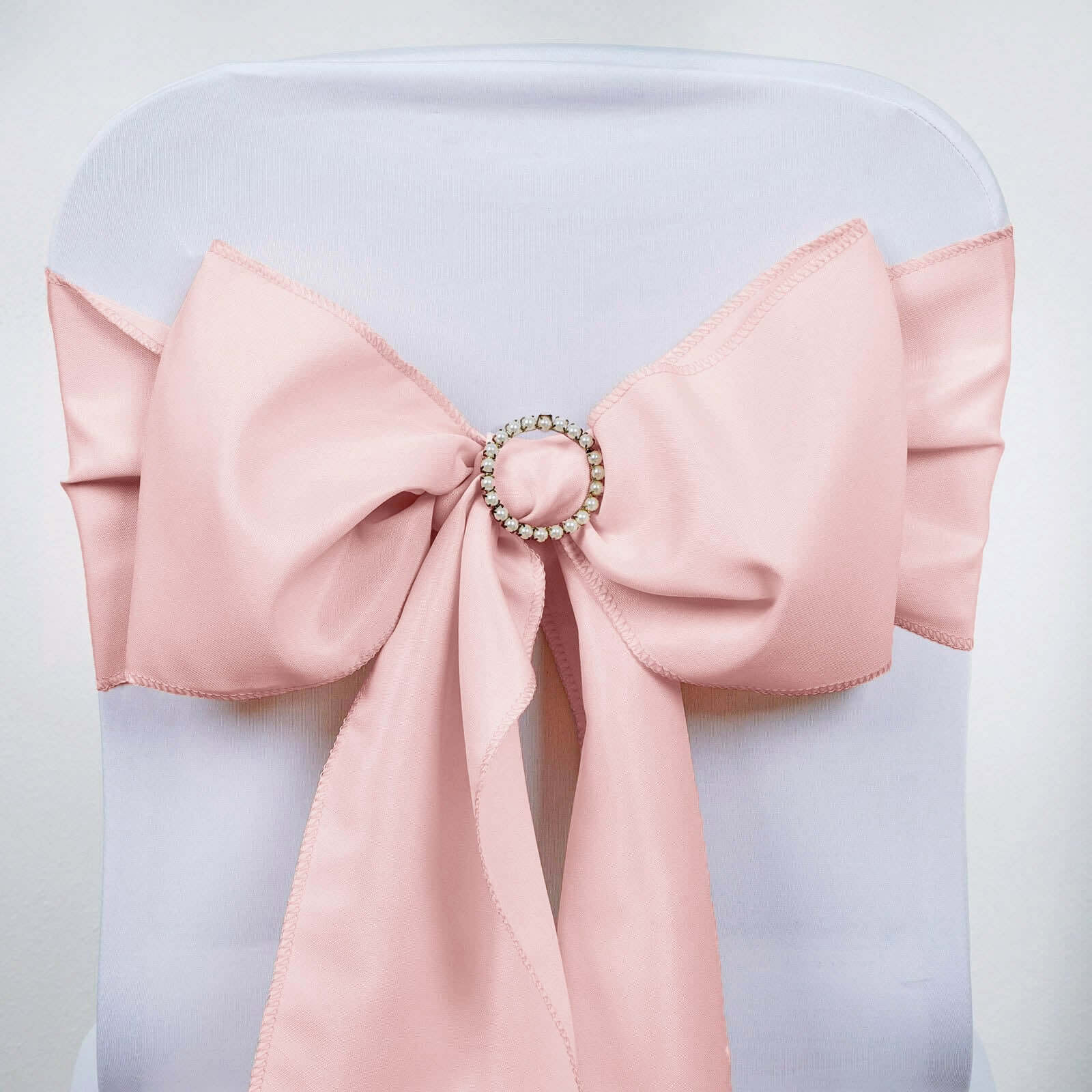 Hot Deal! 5-Pack Blush Polyester Chair Sashes 6x108
