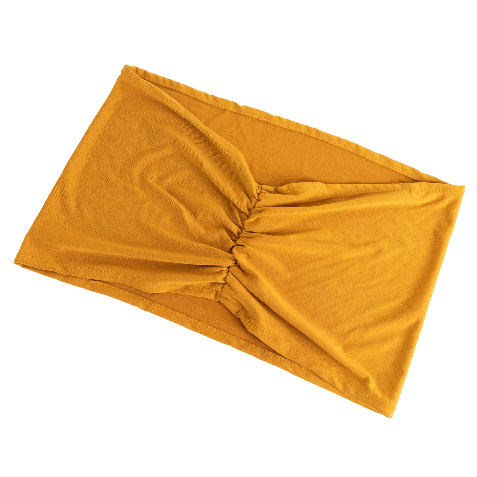 Special Offer! 5-Pack Gold Ruffled Spandex Chair Sashes - Wide Stretch Bands for Elegant Wedding and Event Decor
