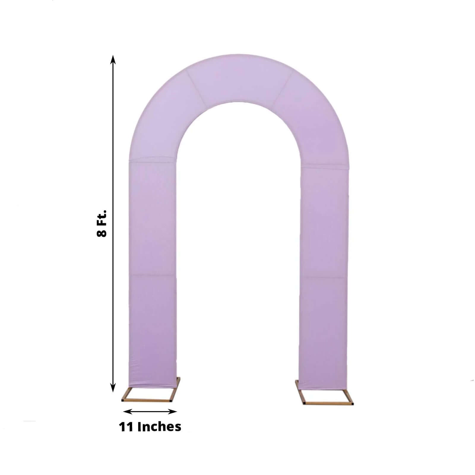 Premium 8ft Lavender Lilac Spandex U-Shaped Wedding Arch Cover