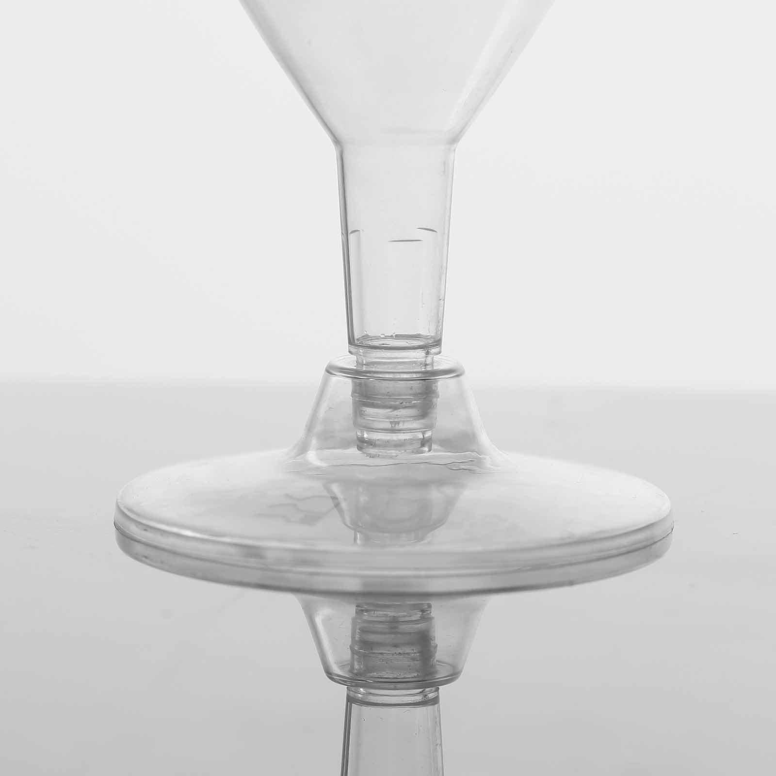Hot Deal! 12-Pack 6oz Clear Plastic Disposable Wine Glasses with Short Hollow Stem