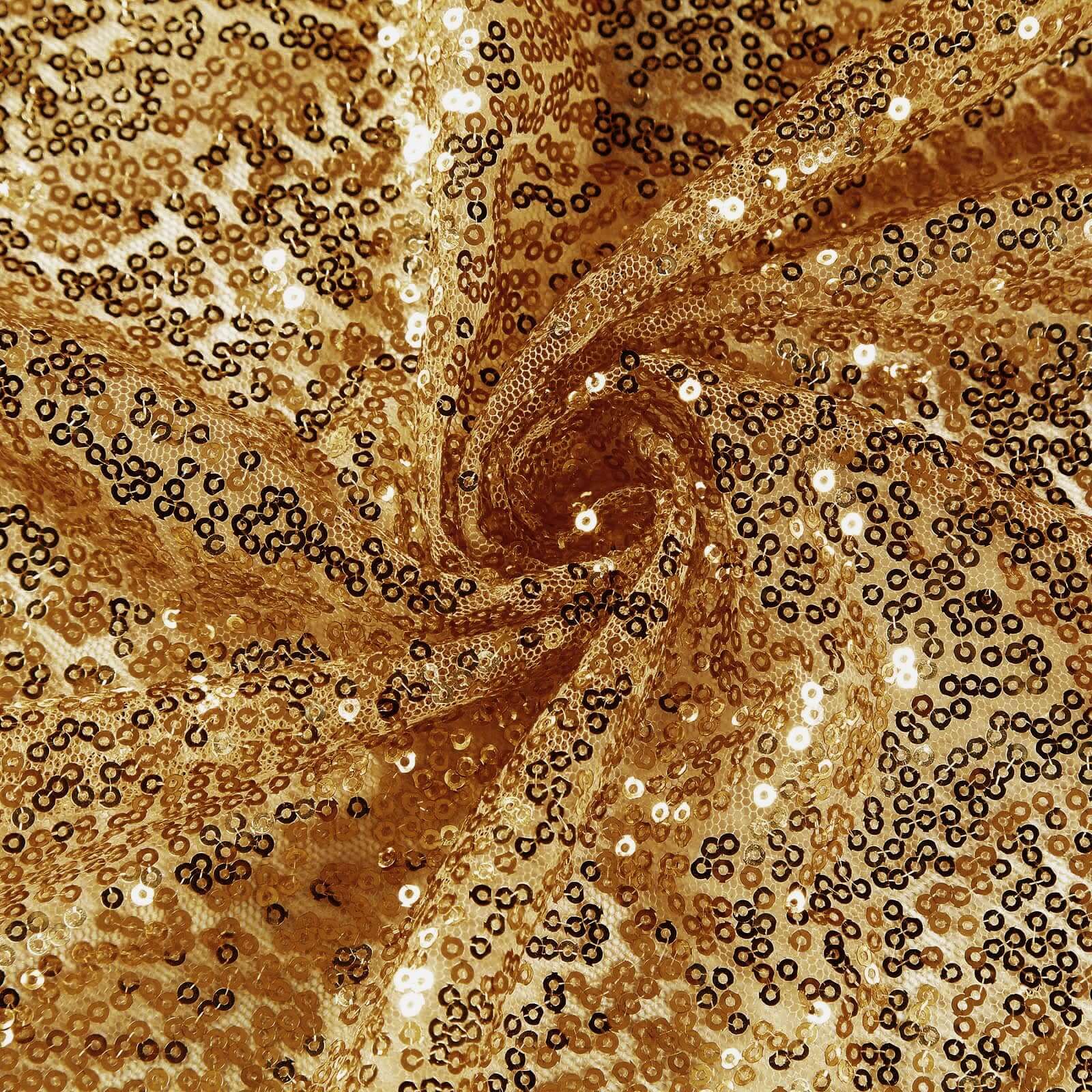 12x108 Gold Sequin Table Runner - Sparkling for Stylish Gatherings