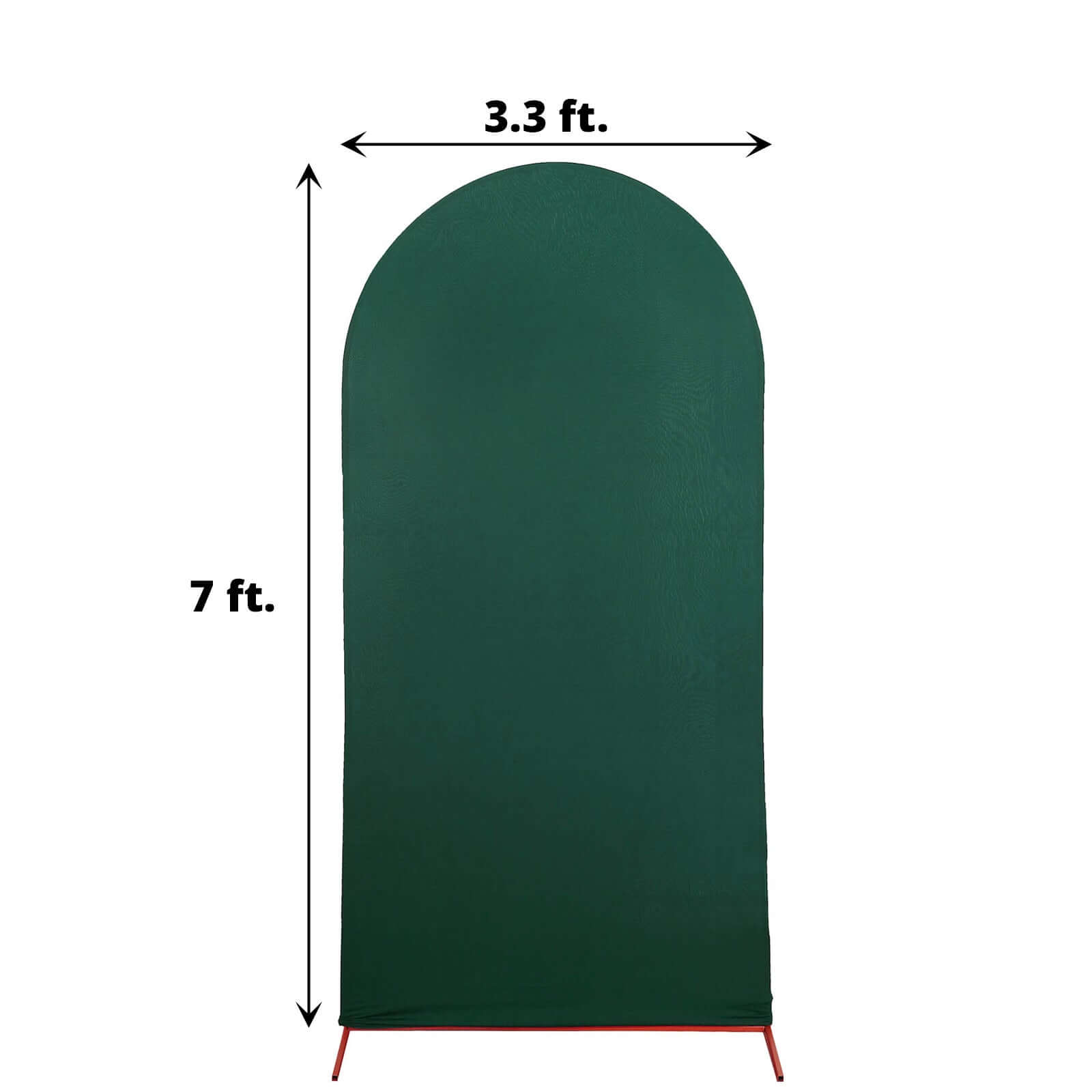 7ft Double - sided Matte Hunter Emerald Green Spandex Fitted Cover for Round Top Wedding Arch