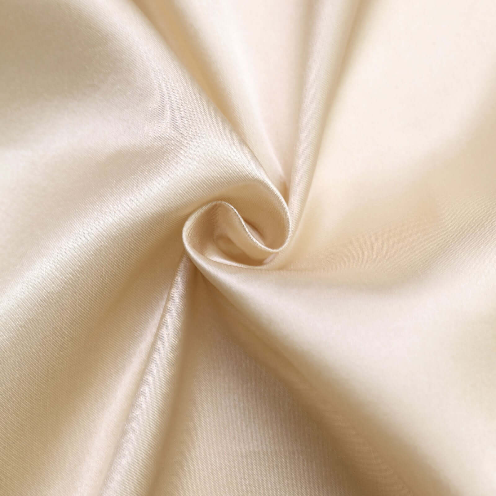 Durable Beige Satin Self-Tie Chair Covers - Universal Design for Folding, Dining & Banquet Chairs
