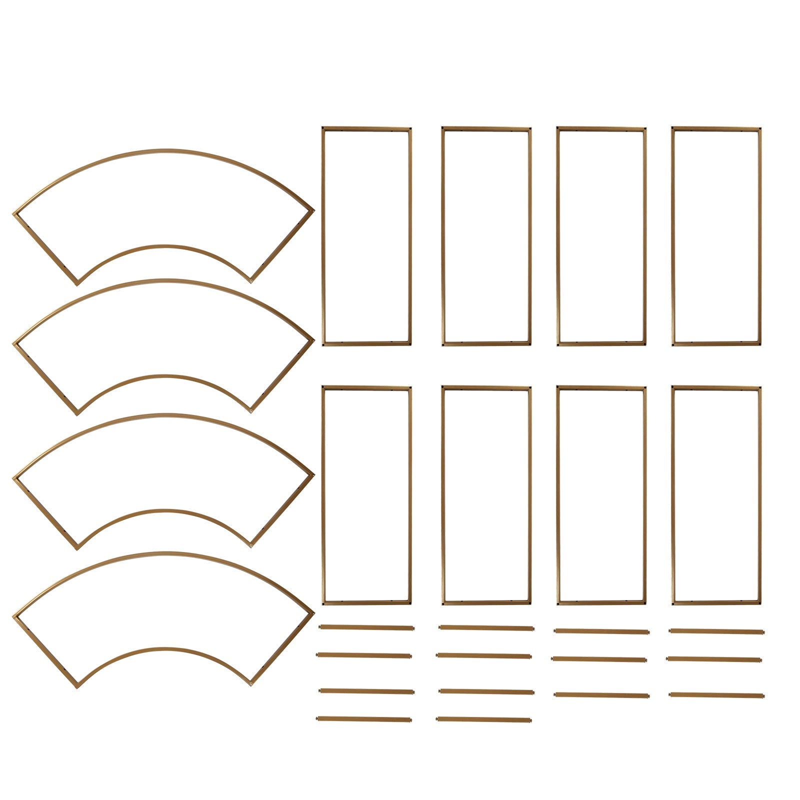 Sale! 7.5ft Gold 3D Metal Wedding Arch Backdrop Stand with Round Top for Elegant Parties