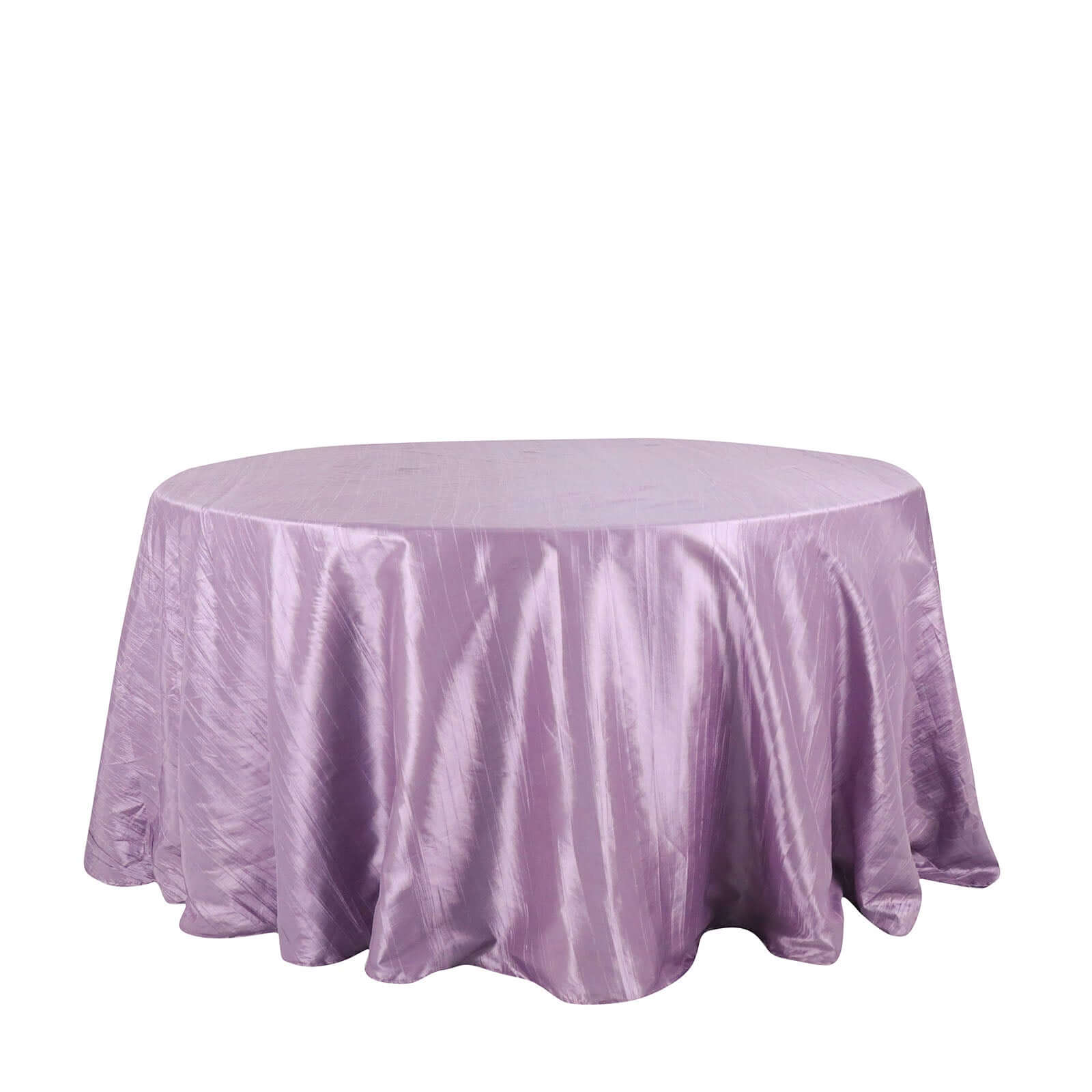 Seamless Crinkle Taffeta 132' Round Tablecloth in Violet Amethyst