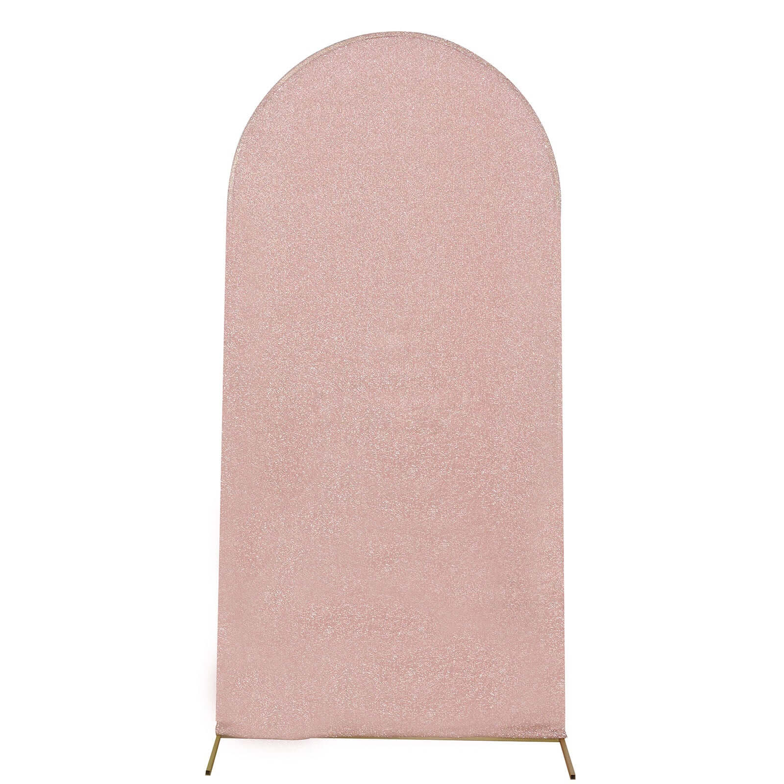 Special Offer! 7ft Rose Gold Shimmer Tinsel Spandex Backdrop Cover for Round Top Wedding Arch