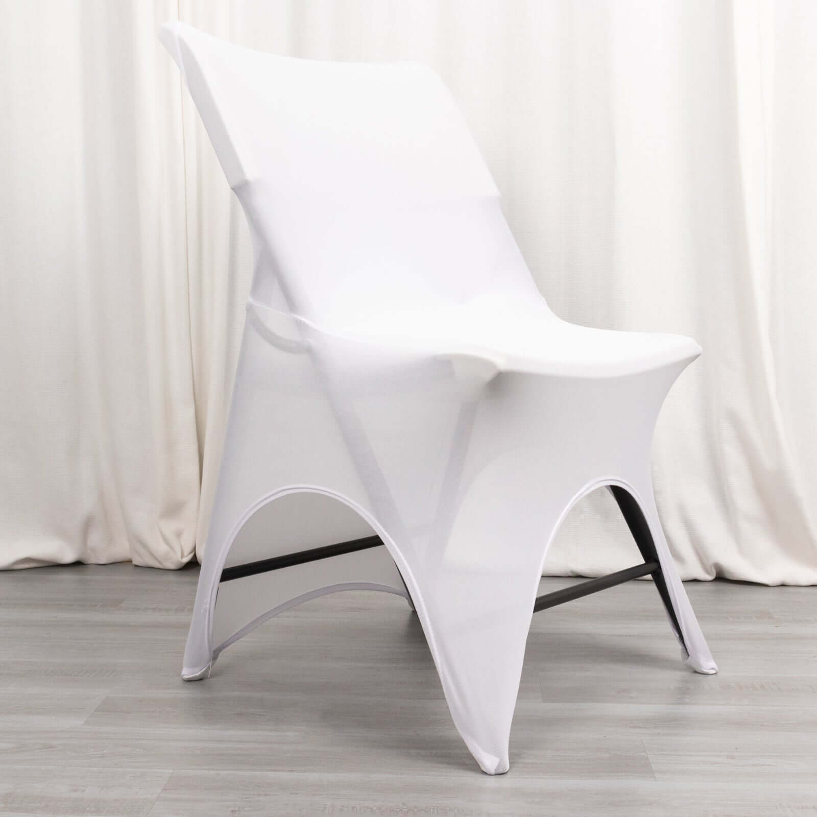 Hot Sale! Premium White Stretch Spandex Slipcover for Standard Folding Chairs