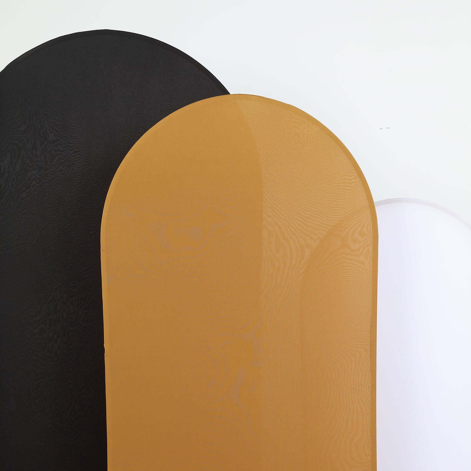 Exclusive 6ft Matte Gold Spandex Fitted Cover for Round Top Wedding Arch - Ideal Decor!